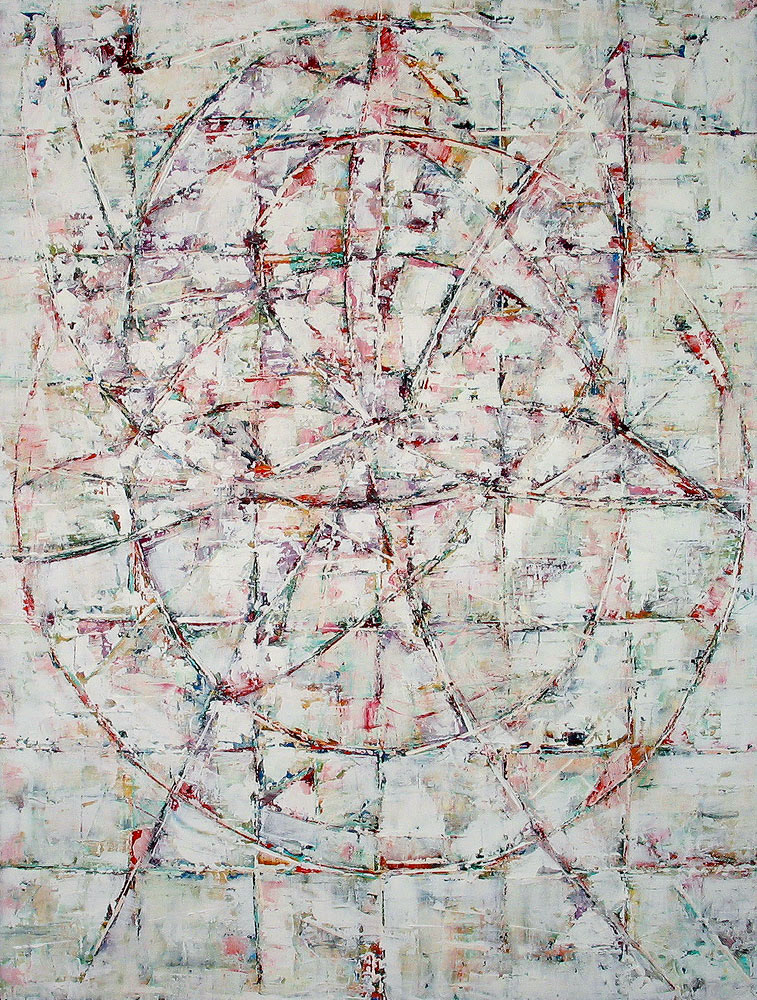 WHITE DRAGON oil on canvas, 50 by 38 inches, 2004, HERMANN LEDERLE