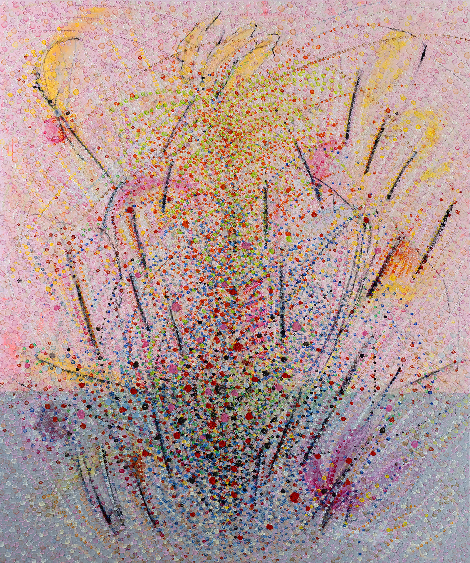 FRILLS oil on canvas, 72 by 60 inches (183x152cm), 2023, HERMANN LEDERLE
