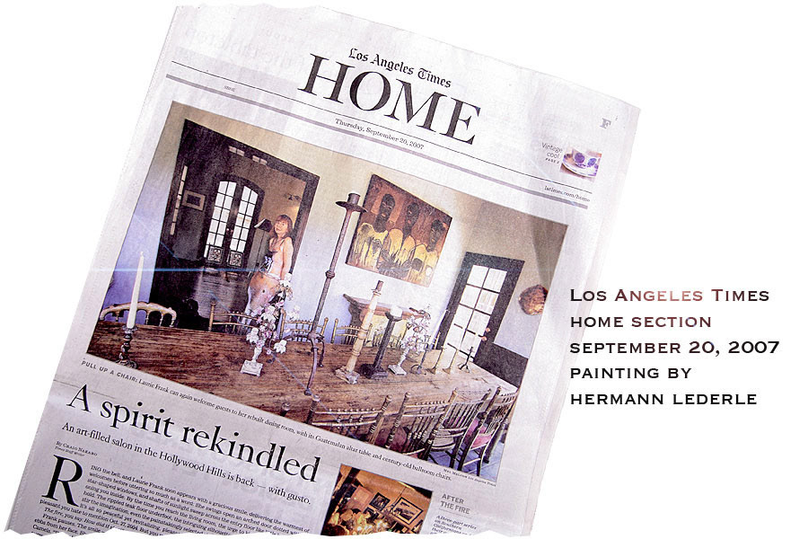 LOS ANGELES TIMES HOME SECTION 9/20/20017,HERMANN LEDERLE,LAURIE FRANK