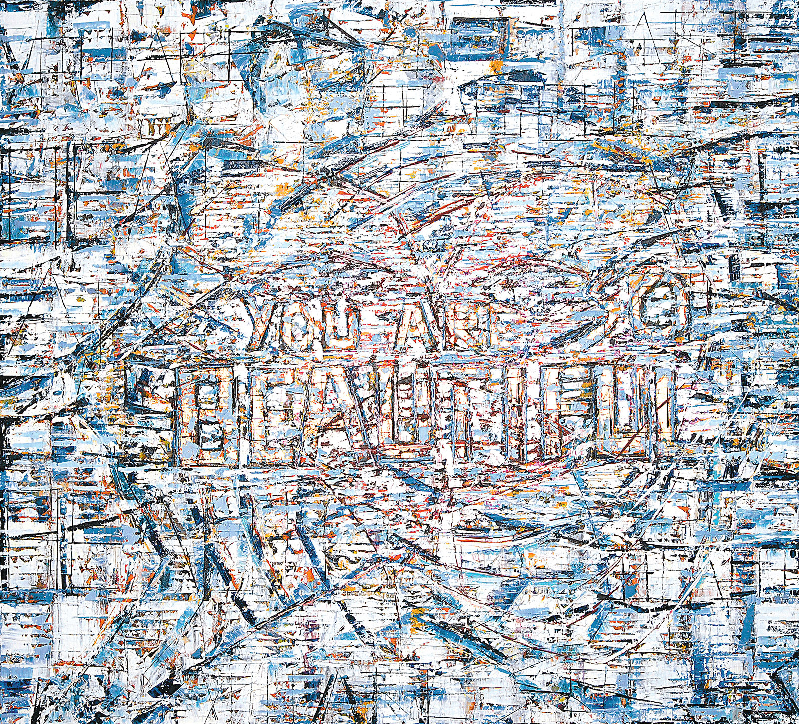 YOU ARE SO BEAUTIFUL oil on canvas, 60 by 66 inches, 2007,HERMANN LEDERLE