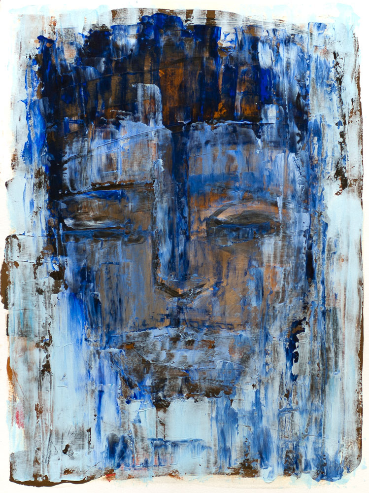 HEAD 1-2011 oil on paper, 24 by 18 inches, 2011, HERMANN LEDERLE