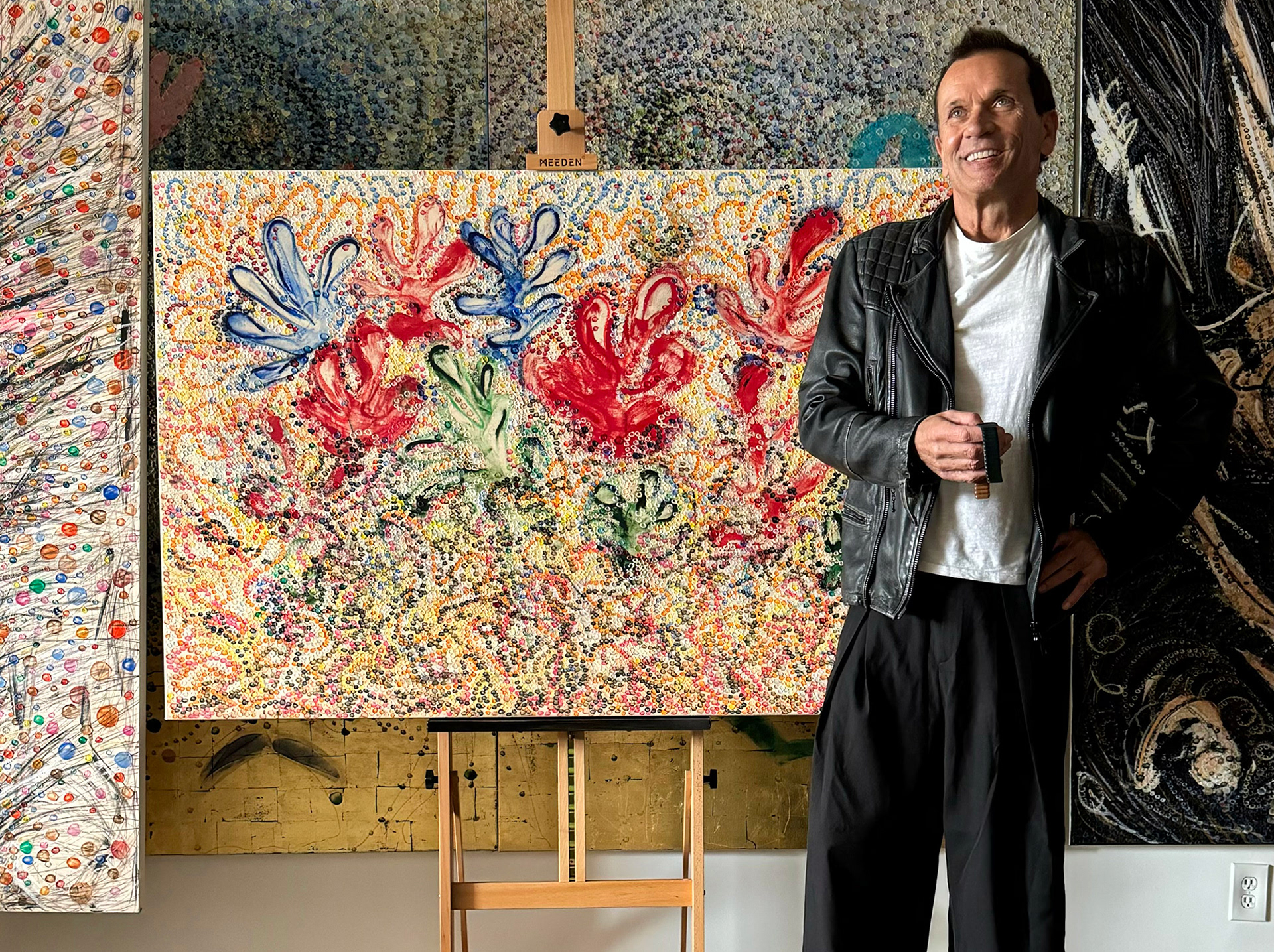 'BASK' 2024 oil on canvas, 40 by 60 inches Factory Studio Los Angeles, HERMANN LEDERLE