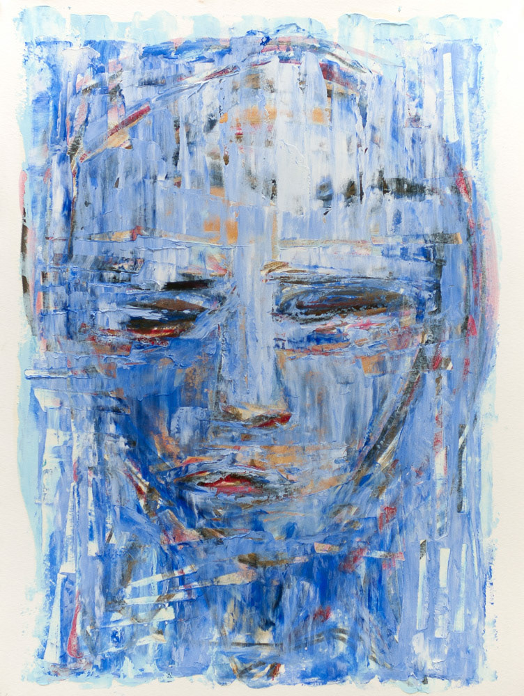 HEAD 2-2011 oil on paper, 24 by 18 inches, 2011, HERMANN LEDERLE