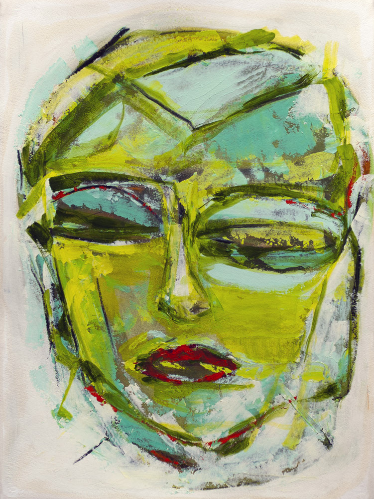 HEAD 1 - 2007 oil on paper, 30 by 22 inches