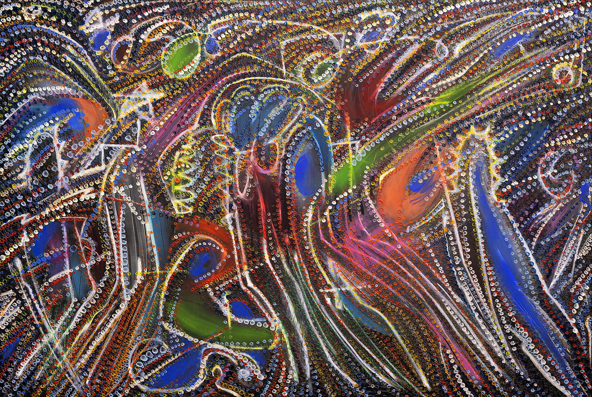 BLING BLING, oil on canvas, 2022 by Hermann Lederle for the INTERFERENCE Exhibit in Milan February 16 2023