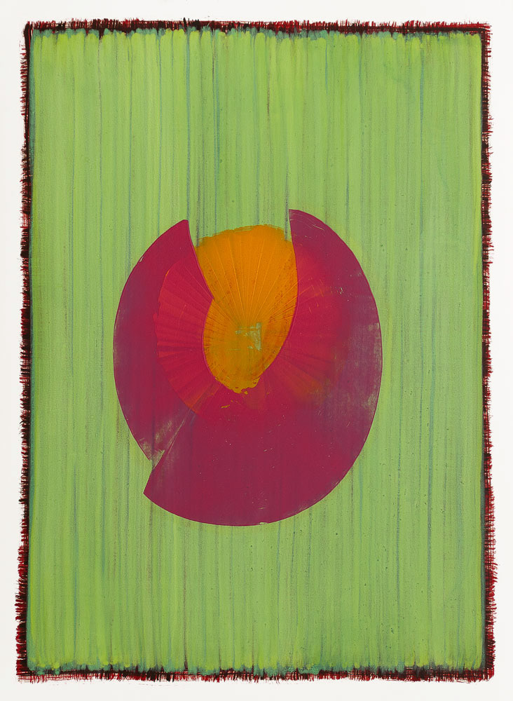 COLORBLOTS 2 oil on paper, 30 by 22 inches, 2013,HERMANN LEDERLE NOT AVAILABLE