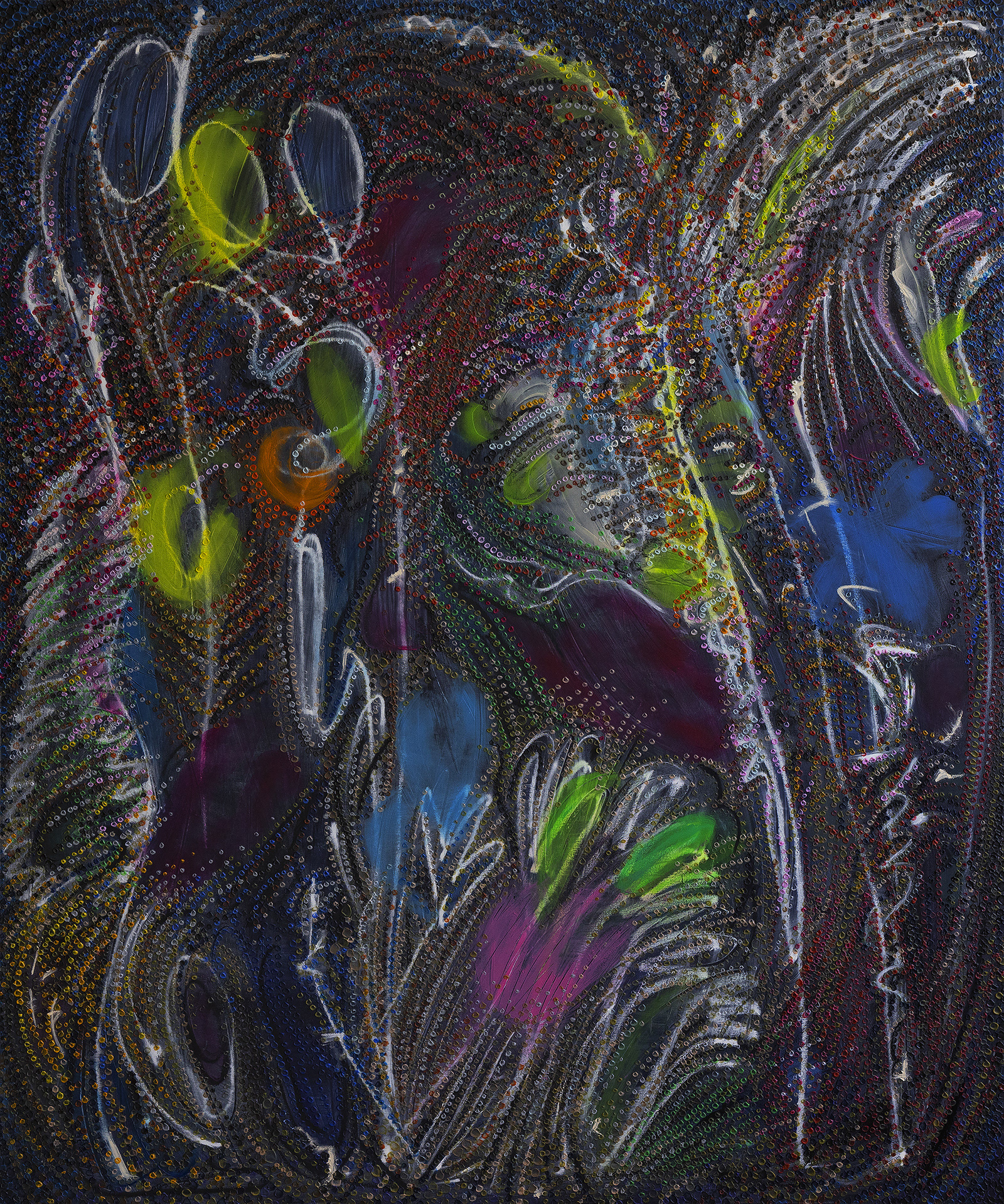FALSETTO oil on canvas, 72 by 60 inches (183x152cm), 2022, HERMANN LEDERLE