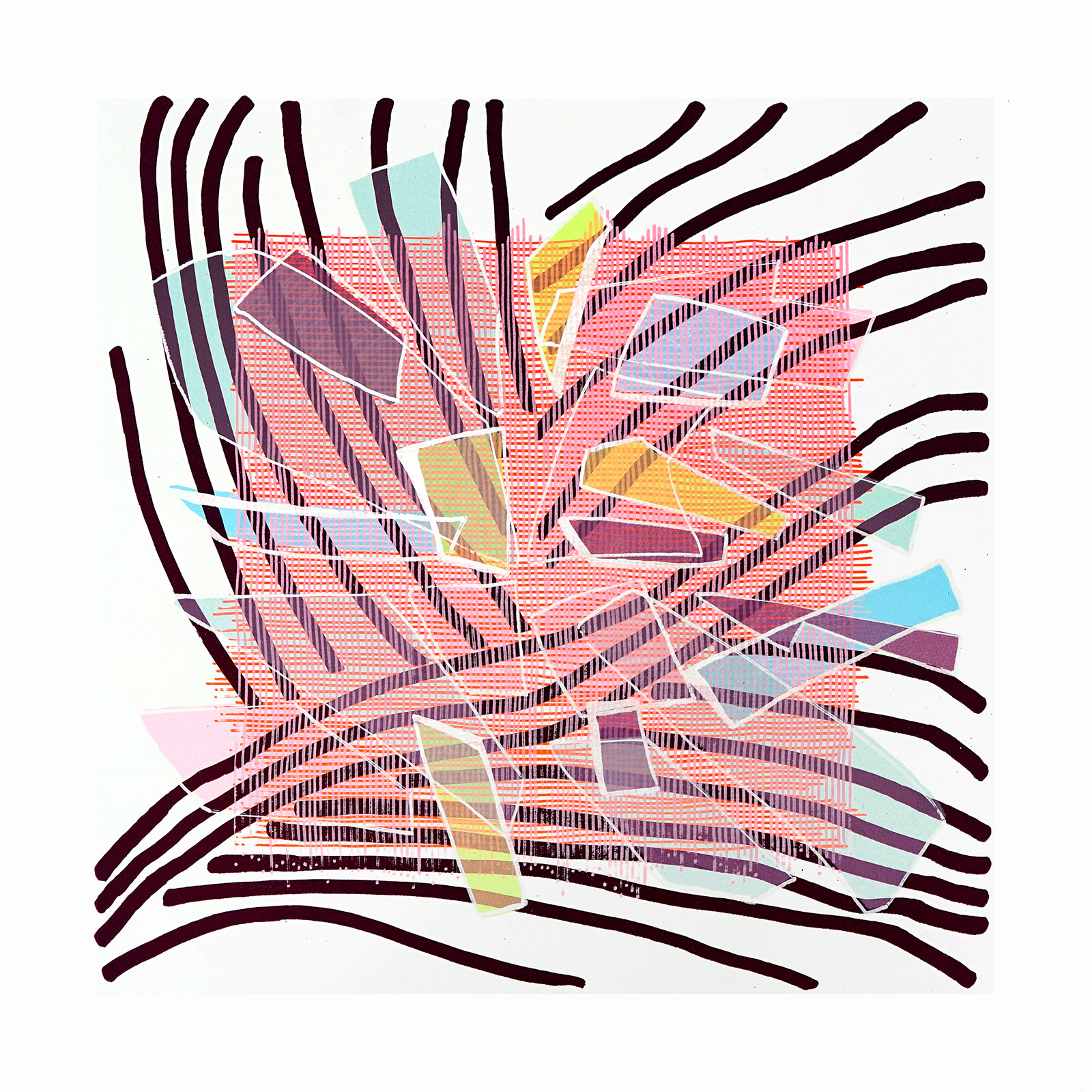 COLORNOTES UNIKAT NO.3 Serigraph on Somerset Velvet paper, 24 by 24 inches, 2019 hand signed