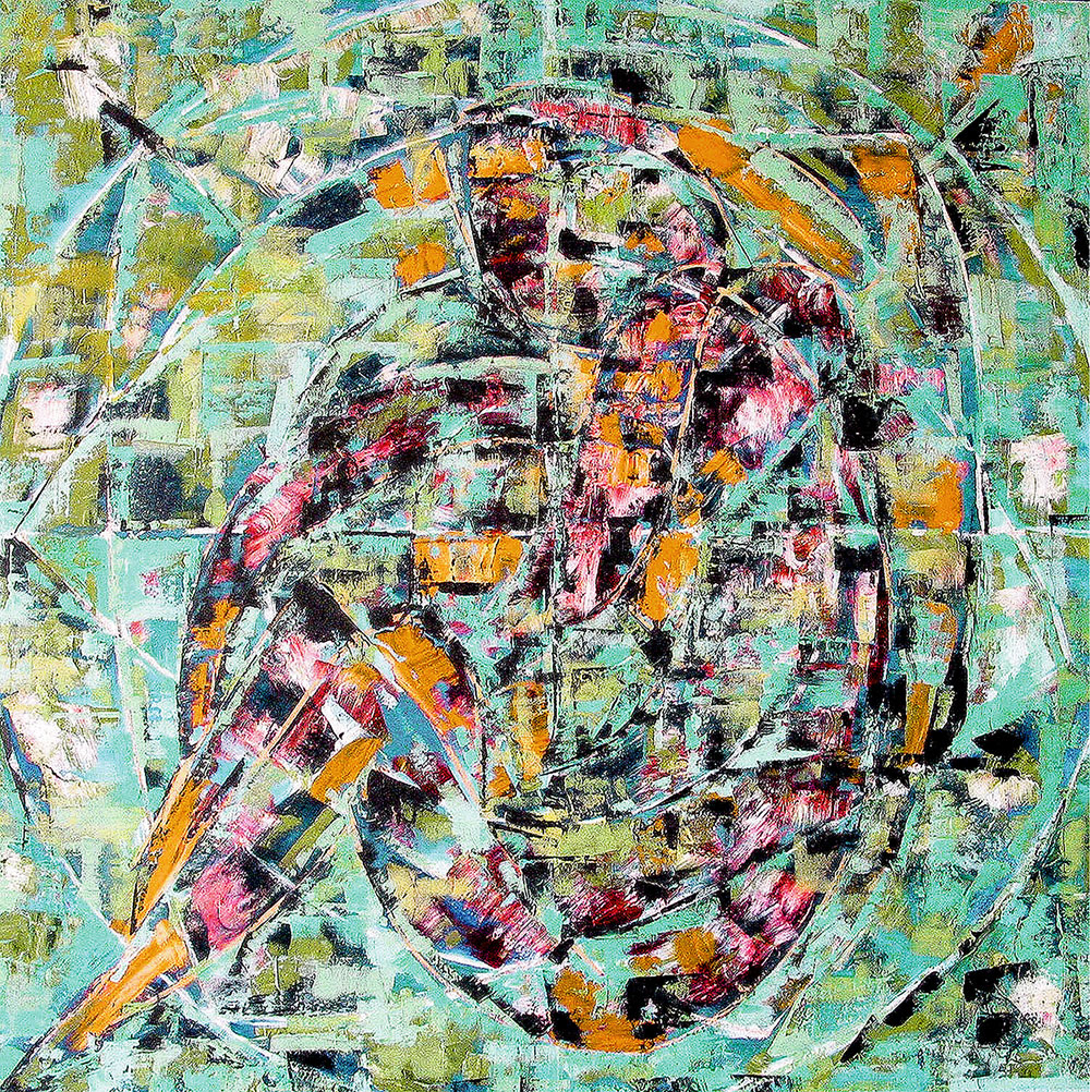 ICED oil on canvas, 48 by 48 inches, 2002, HERMANN LEDERLE