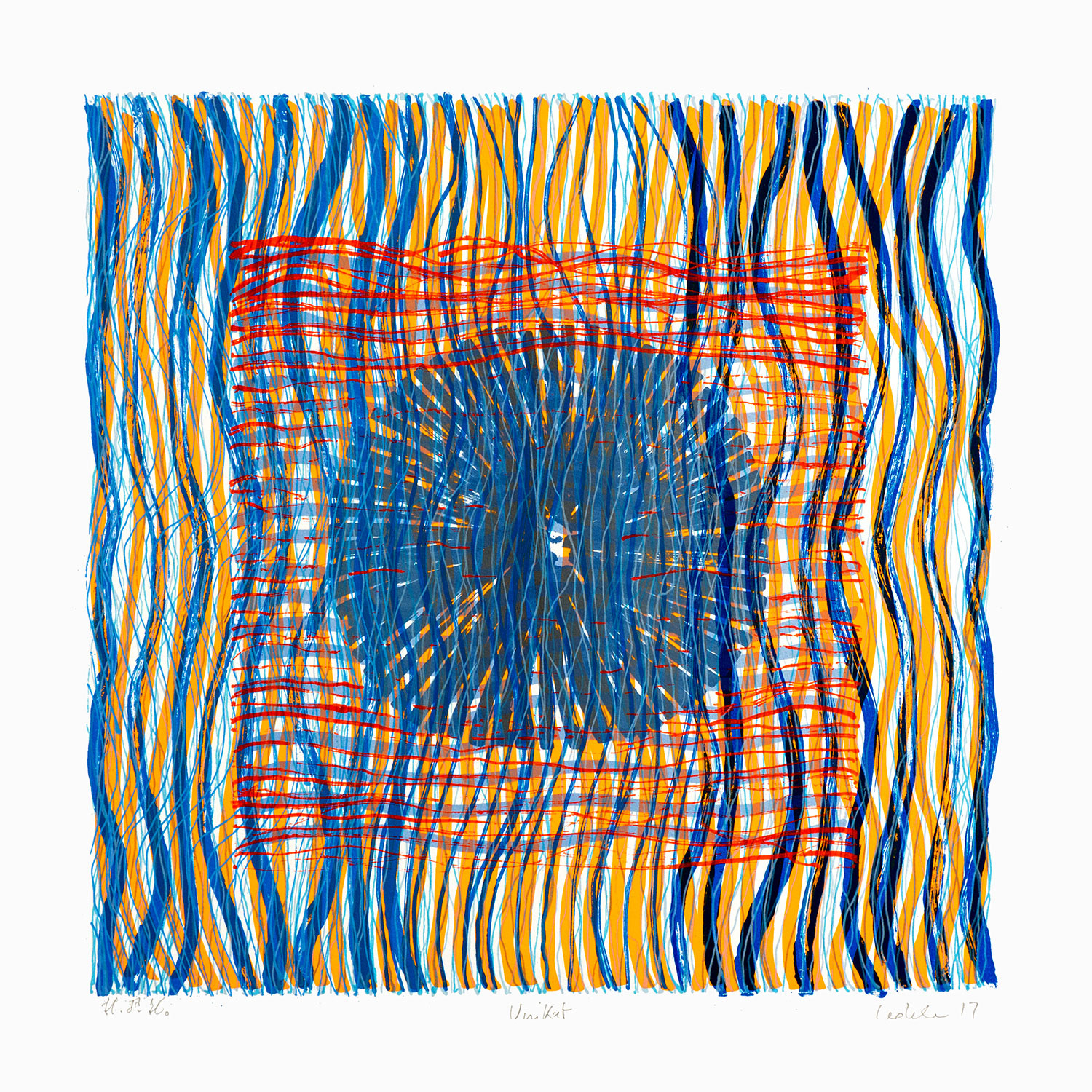 COLORWEAVES UNIKAT NO.48, serigraph 2017, Hermann Lederle