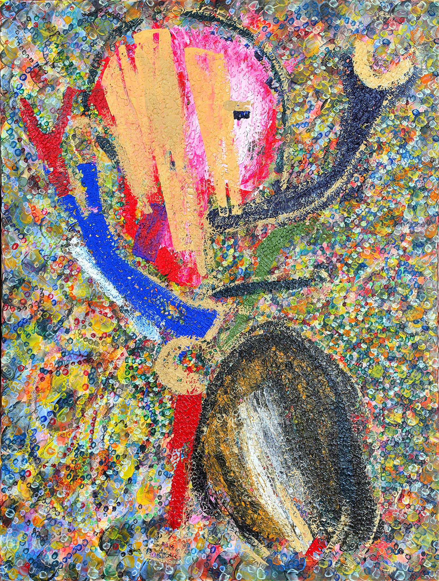 THE UNBOUND oil and acrylic on canvas, 48 by 36 inches (152x102cm), 2025