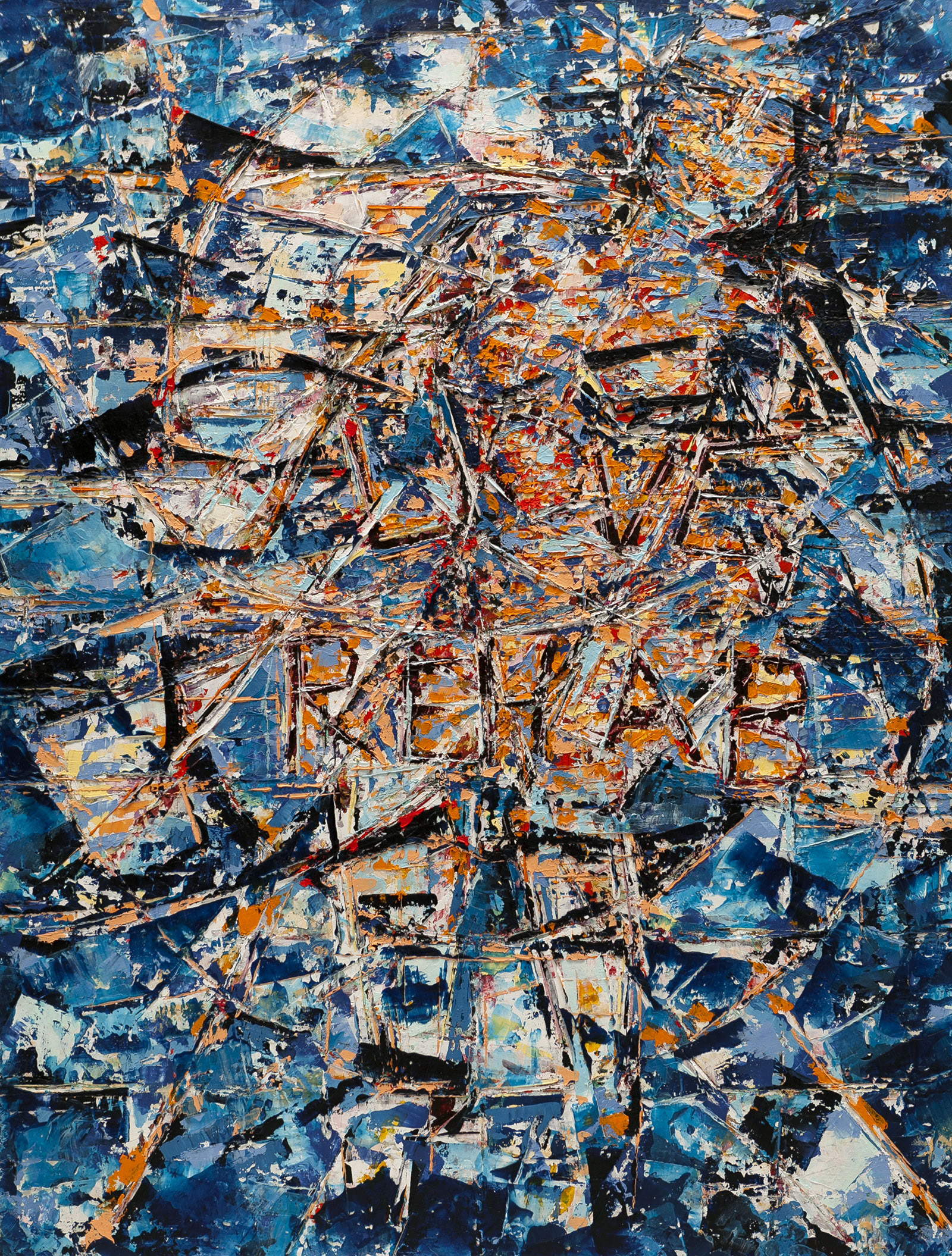 SELF REHAB oil on canvas, 50 by 38 inches, 2007,HERMANN LEDERLE
