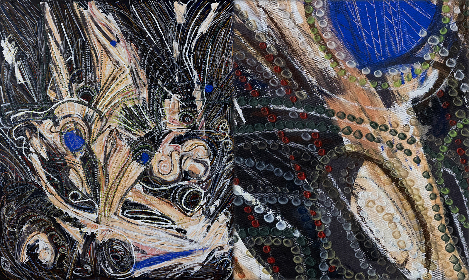 BLAST, oil on canvas. 60x72inches, 2023, Hermann Lederle