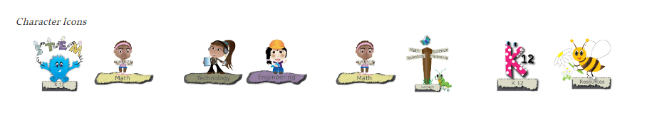 STEM Character Icons