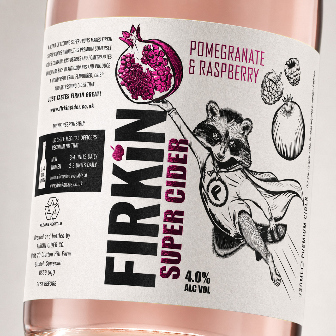 Firkin Super Cider Label close up
