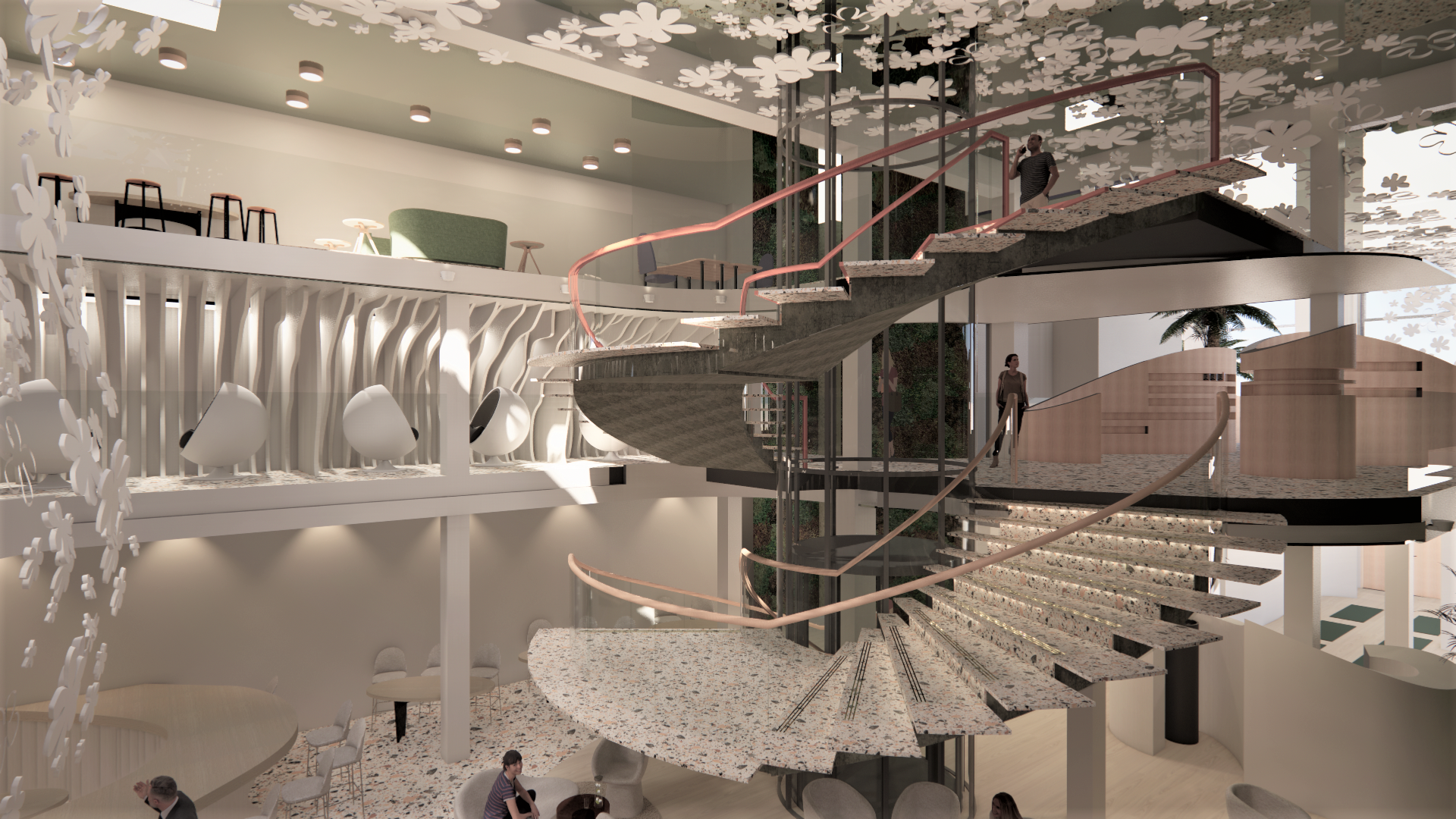 Render of Staircase in Situ