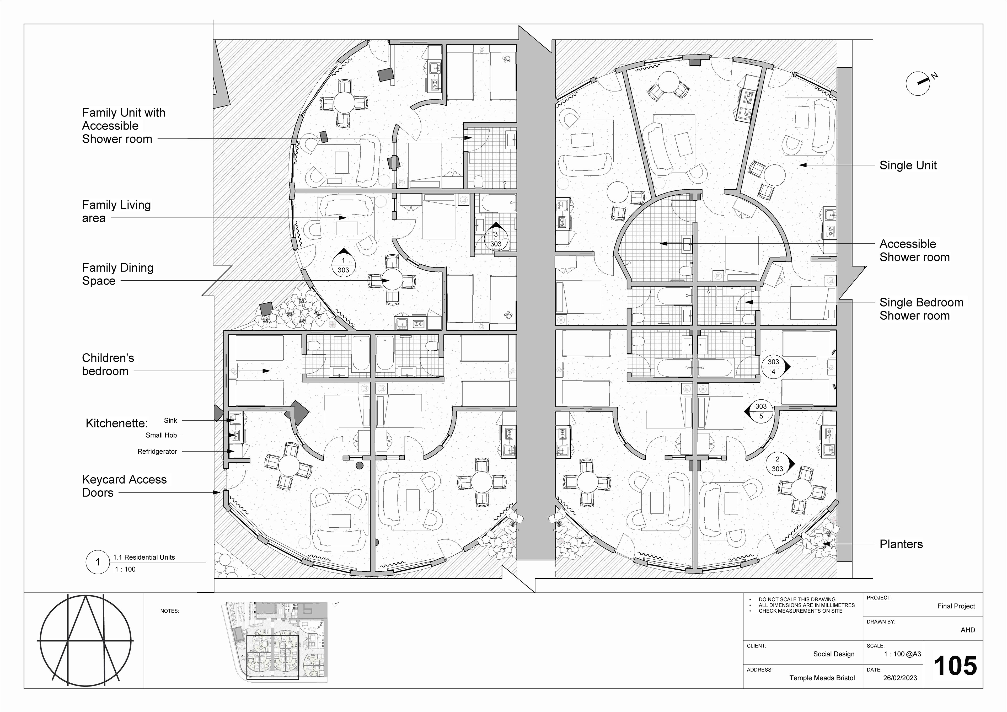 Technical Drawings - Enlarged Residential Unit Plan