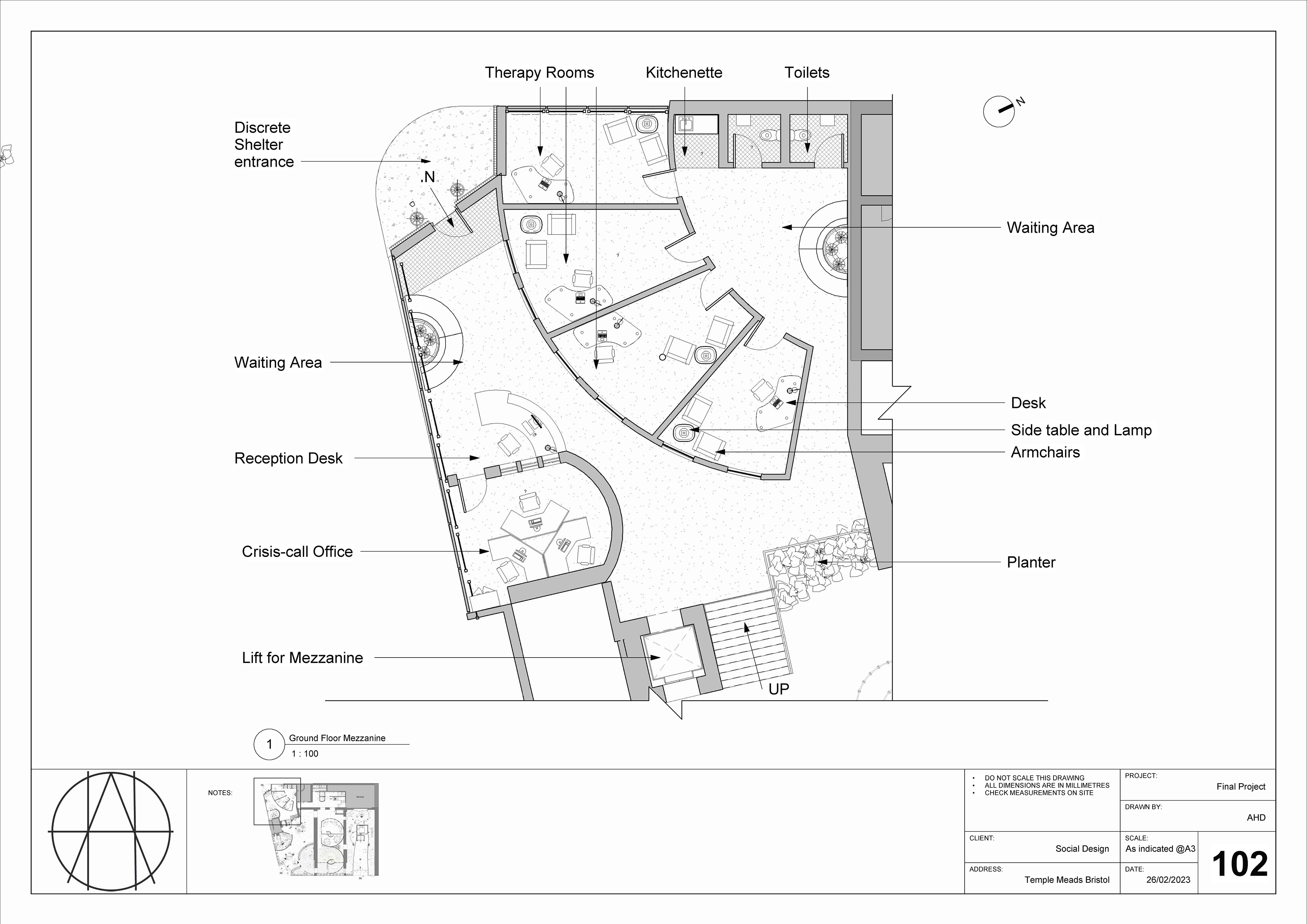 Technical Drawings - Ground Floor Mezzanine Plan