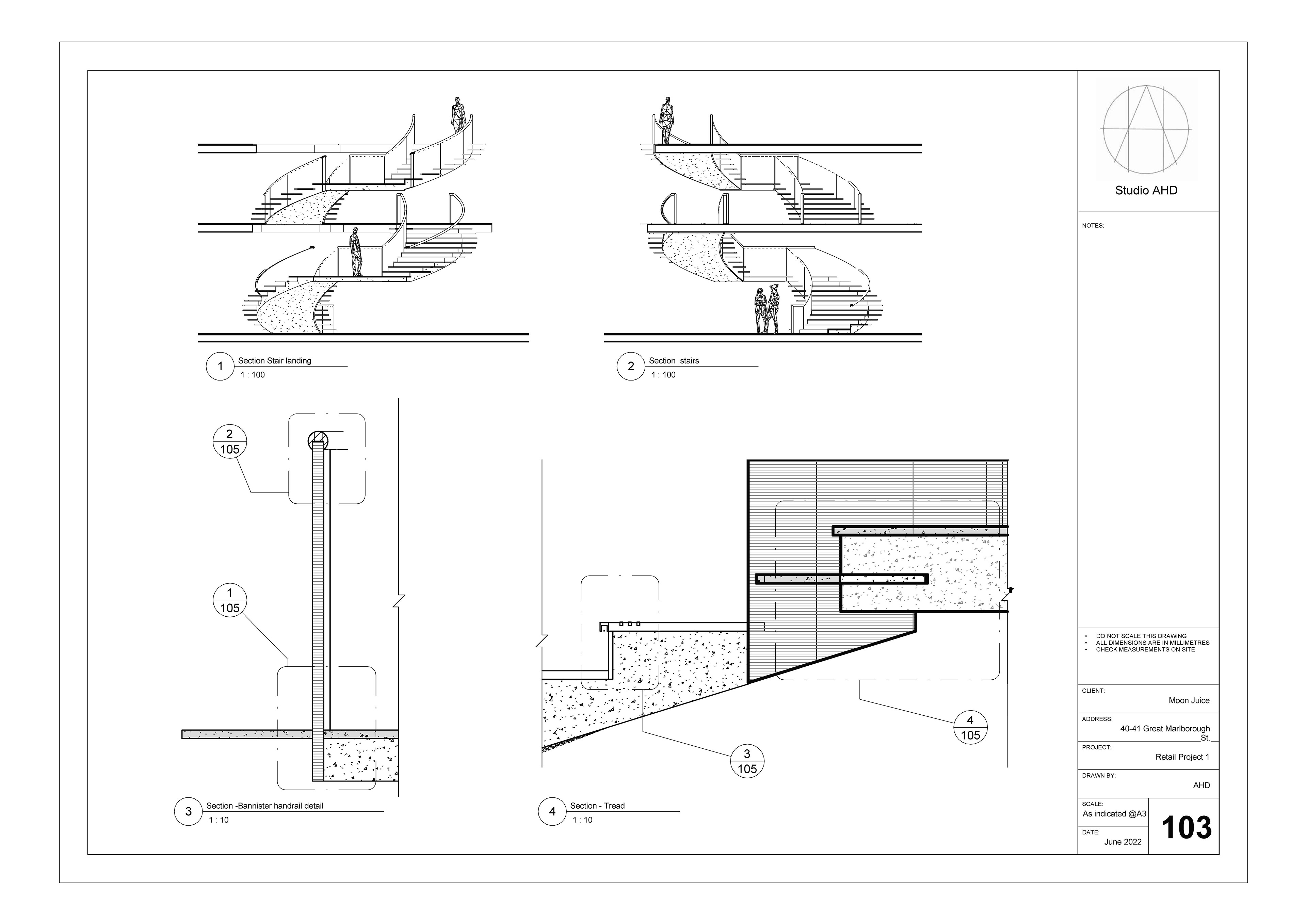 Technical Drawing: Sections and details
