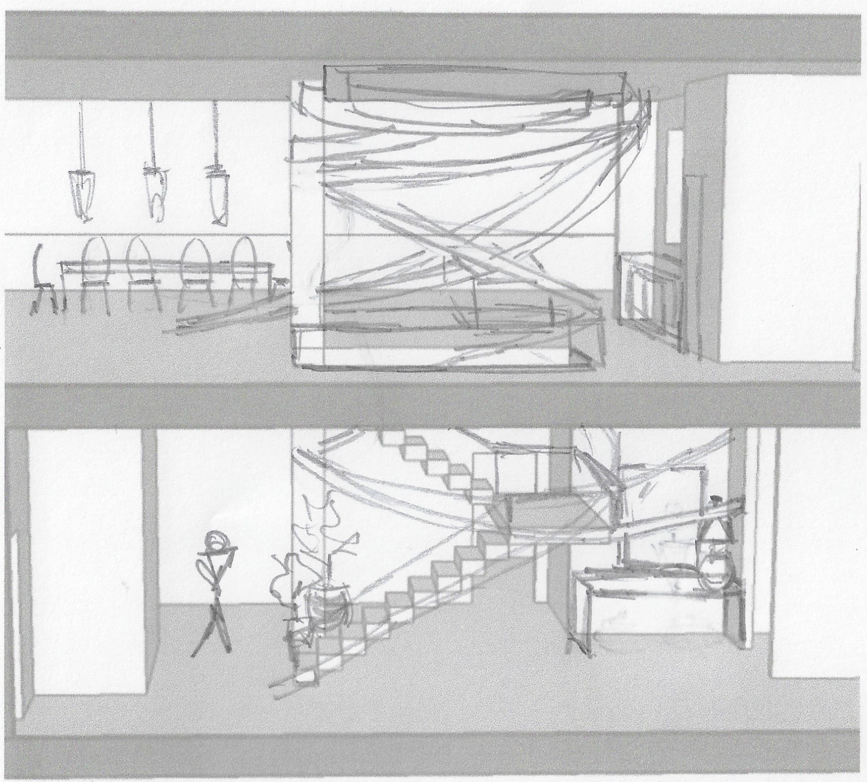 Initial sketches of possible use of space