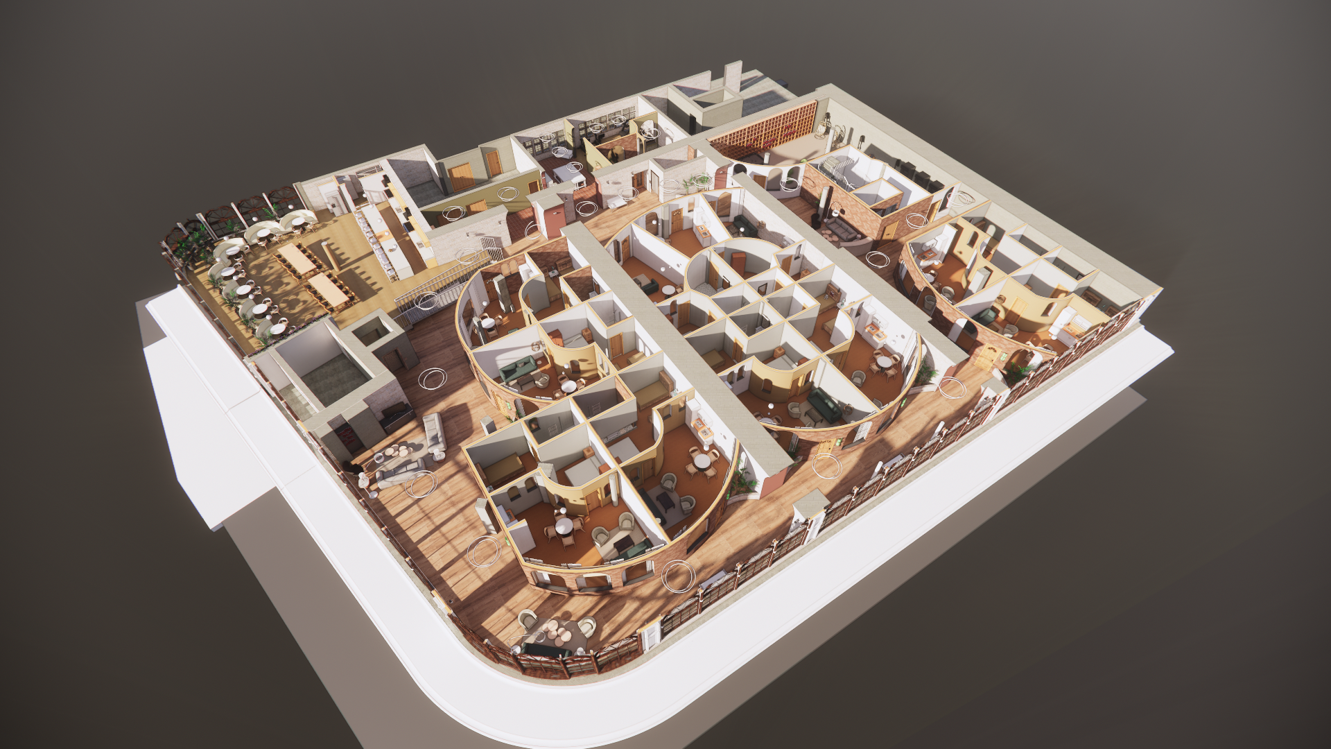 First Floor Rendered Isometric model