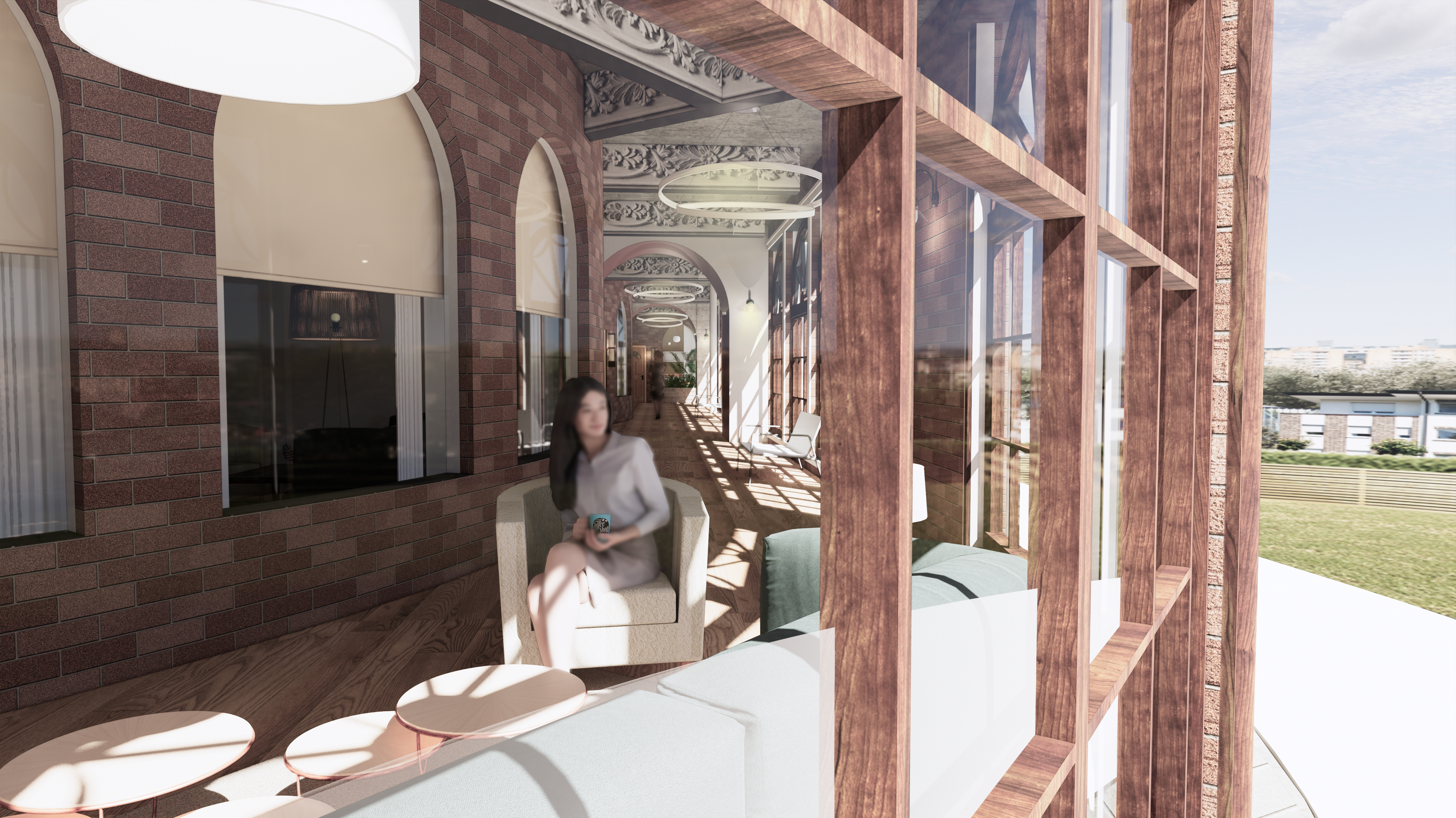 Lounge area with Promenade beyond