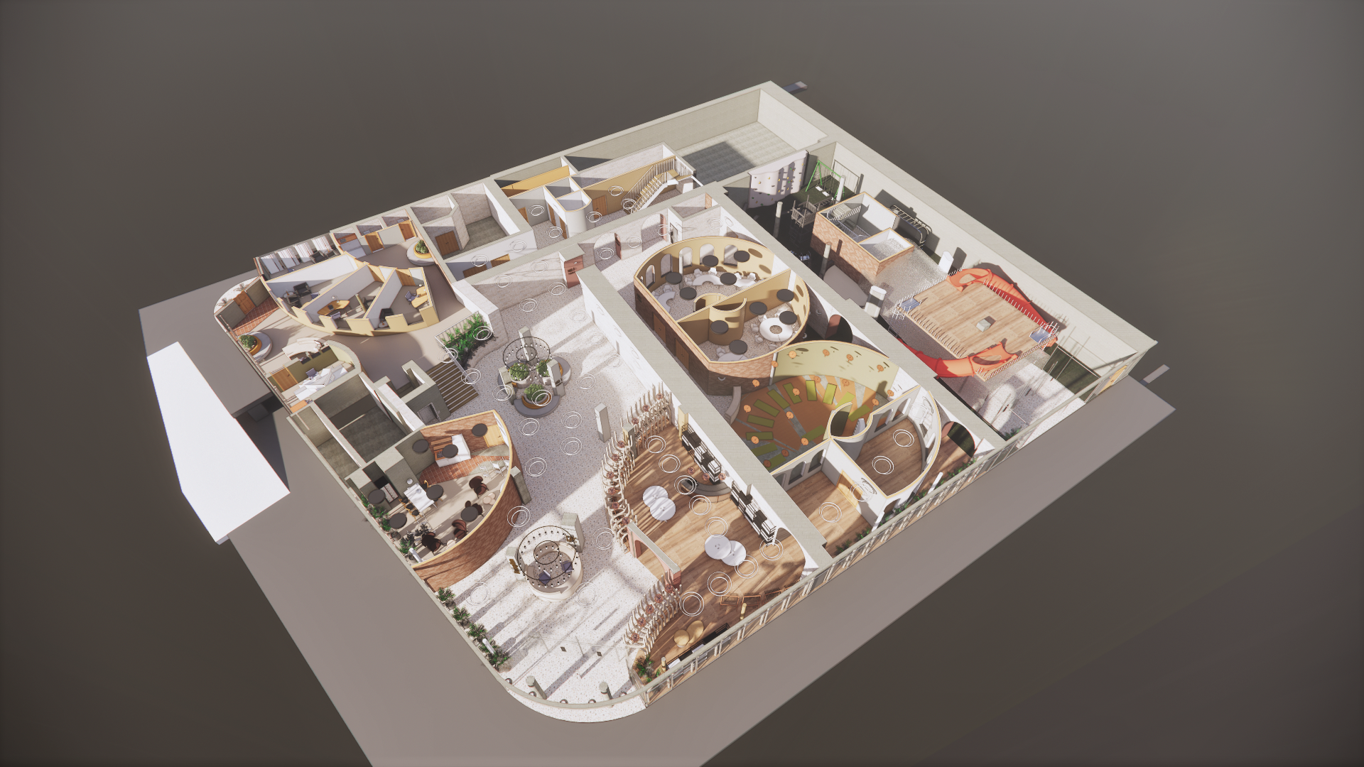 Gound Floor Rendered Isometric Model