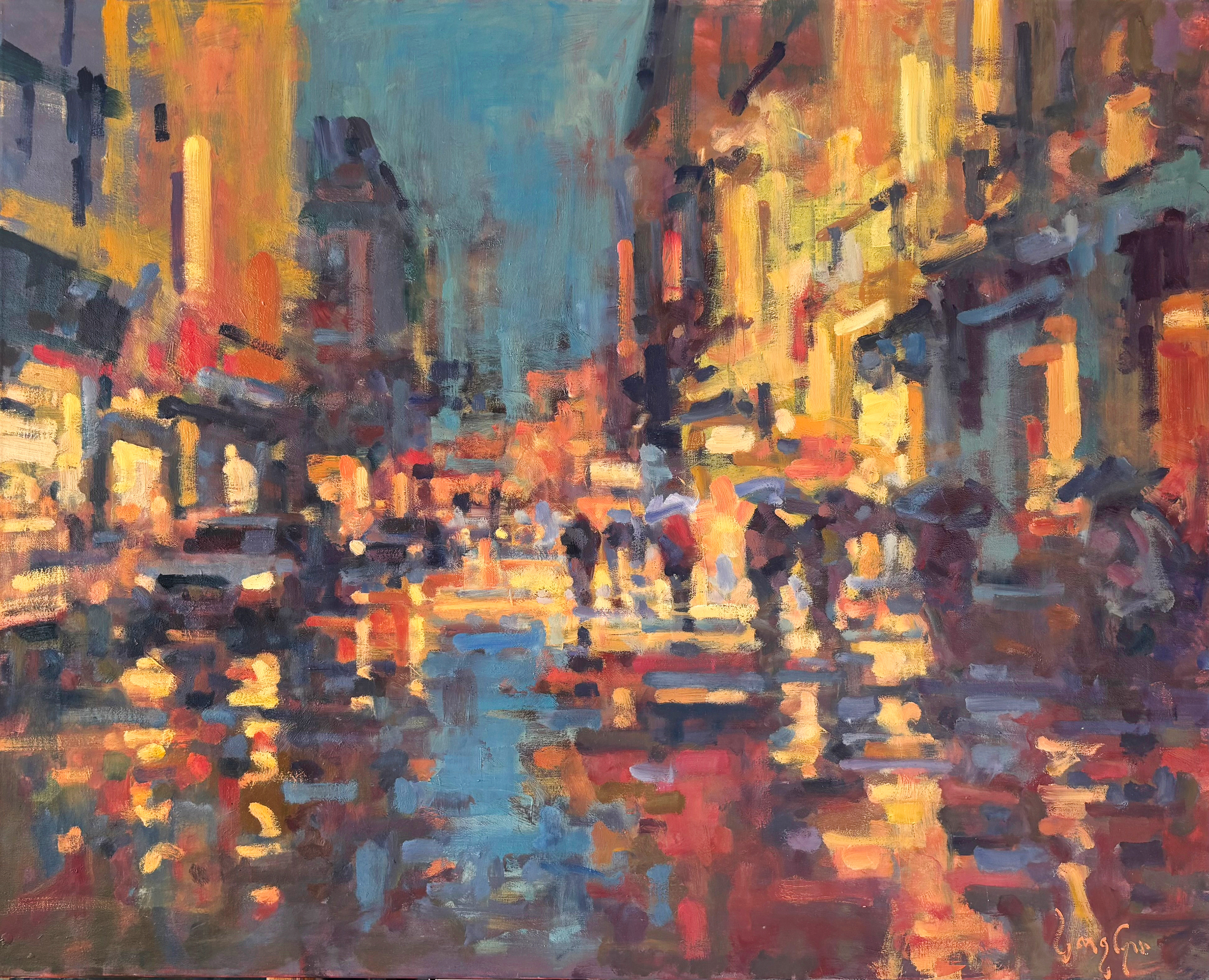 Aftenregn, 80x100 cm cm