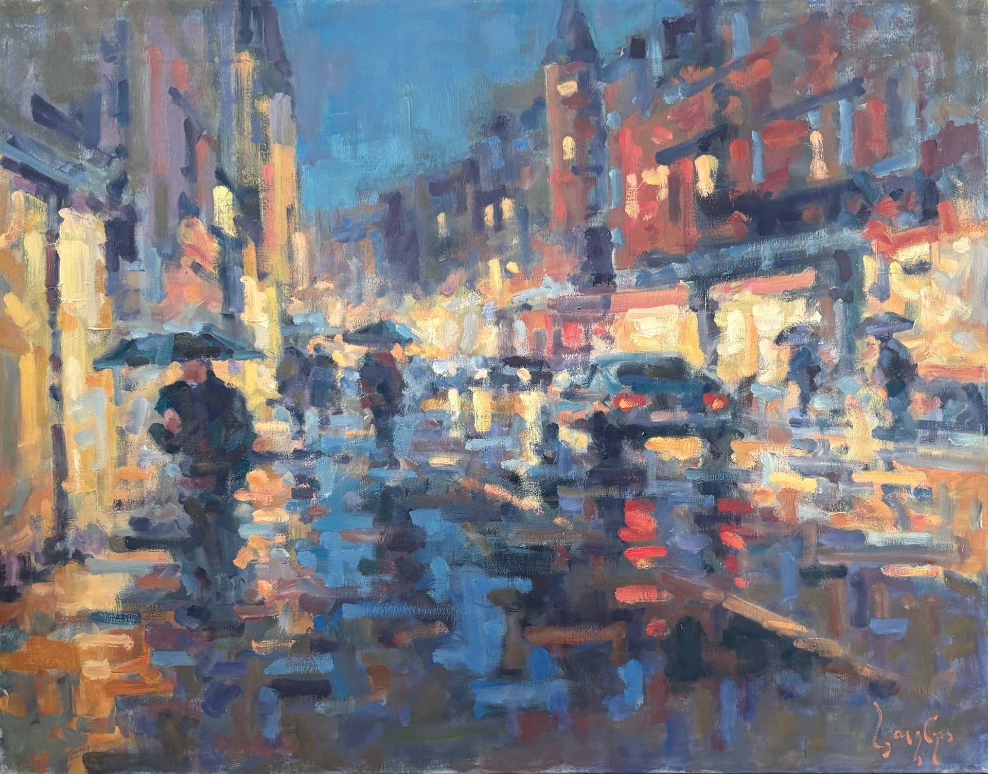 Aftenstemning, 60x80 cm