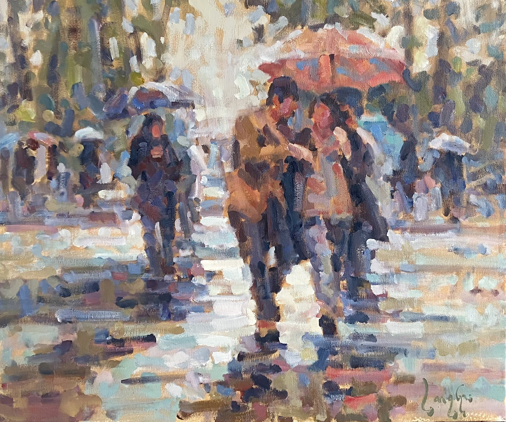 ”Samtale”, 50x60 cm