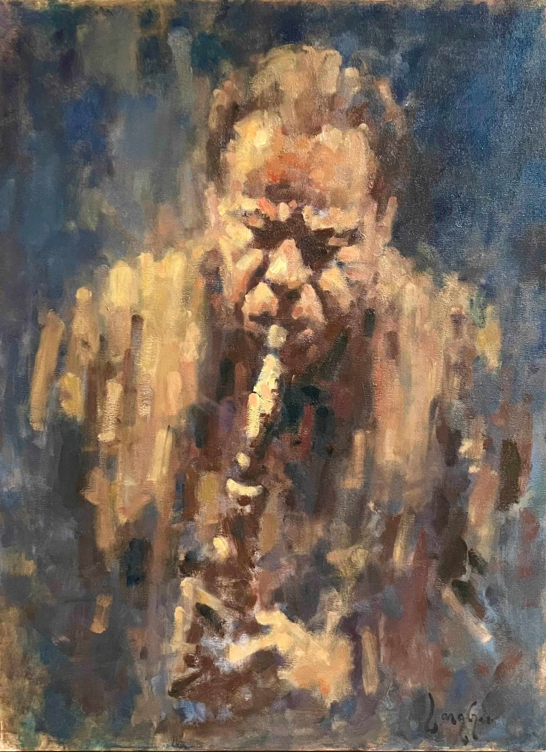 ”Saxofonist”, 80x60 cm