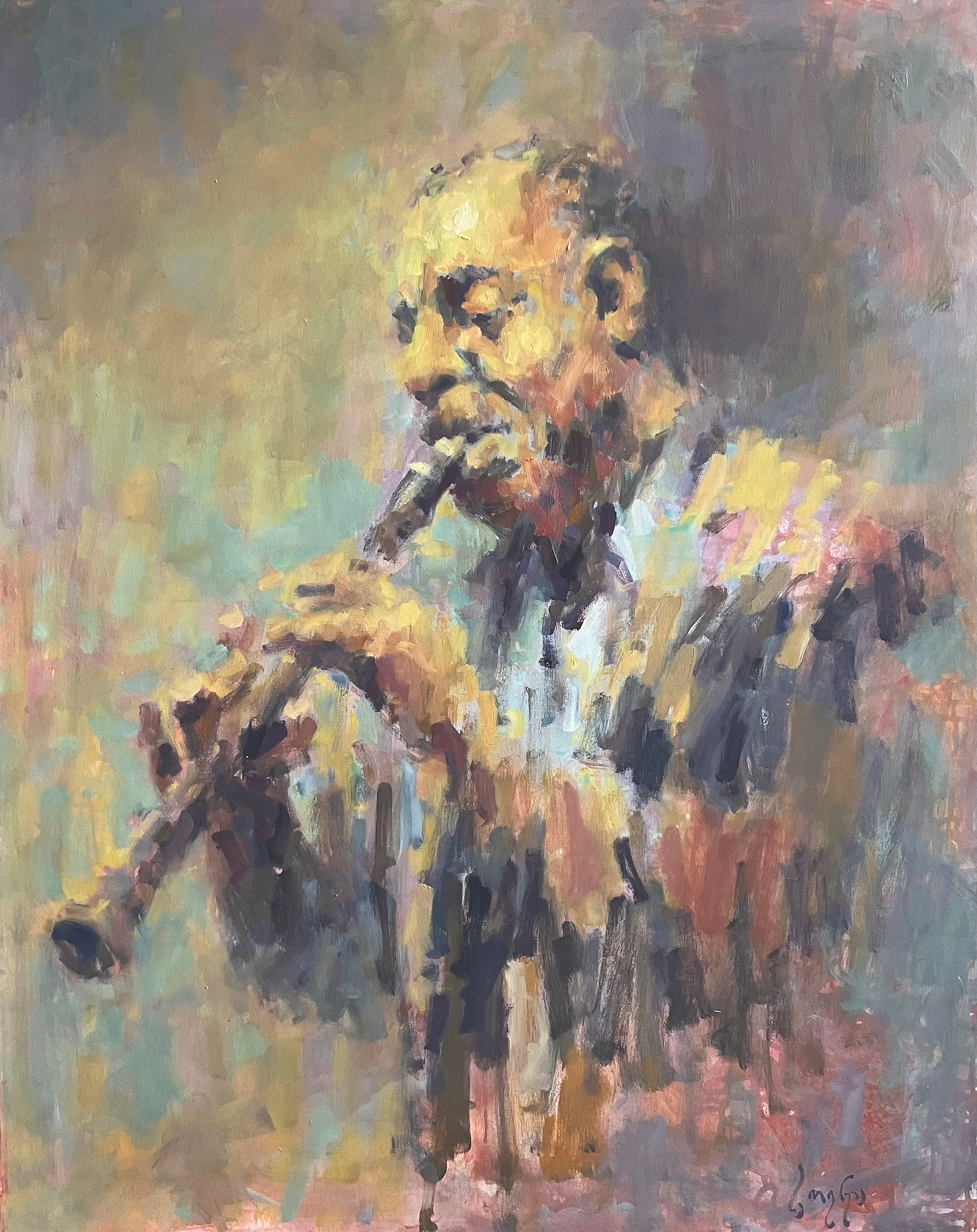 Hvilende tanker, 100x80 cm