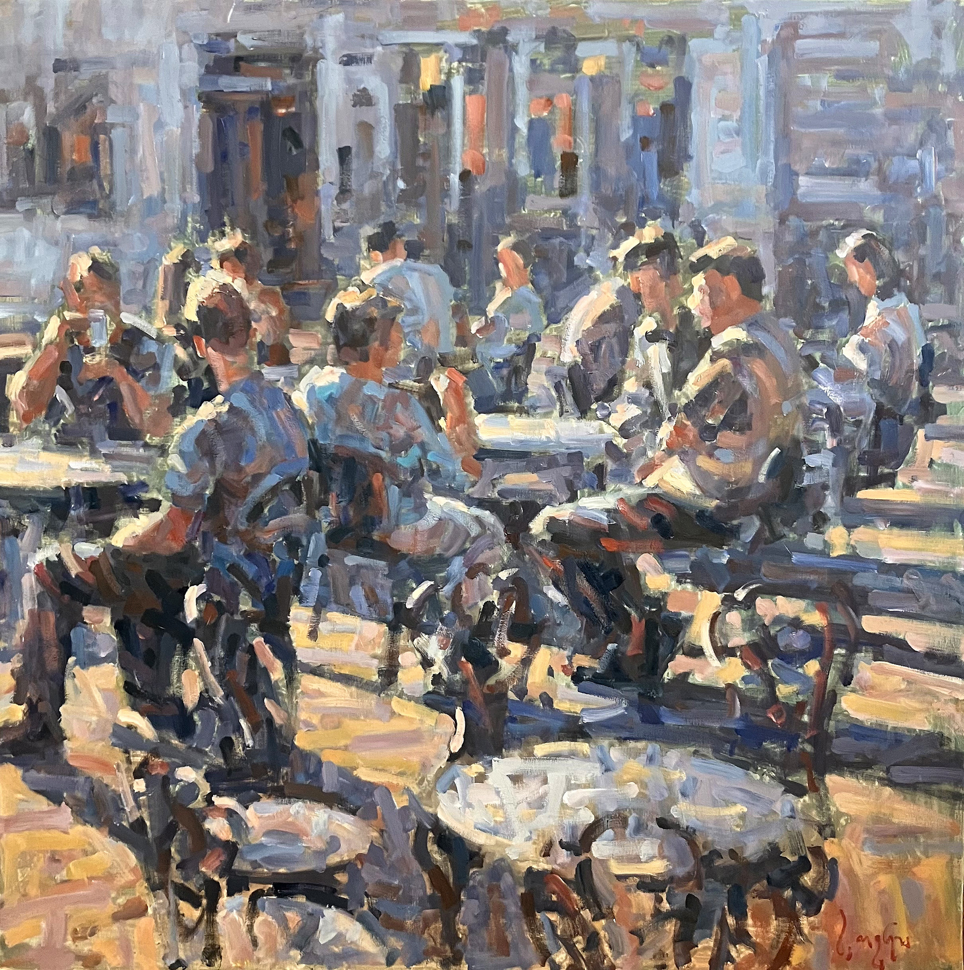 ”Lav sol”, 80x80 cm