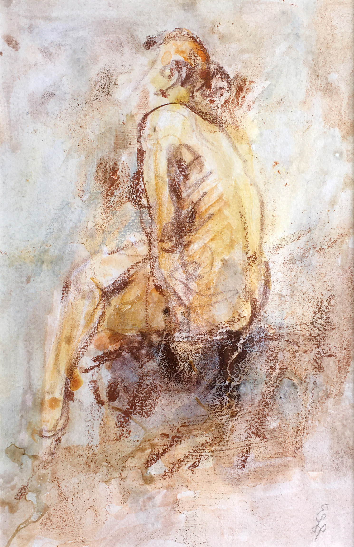 Mixed media på papir, 29x19,5 cm