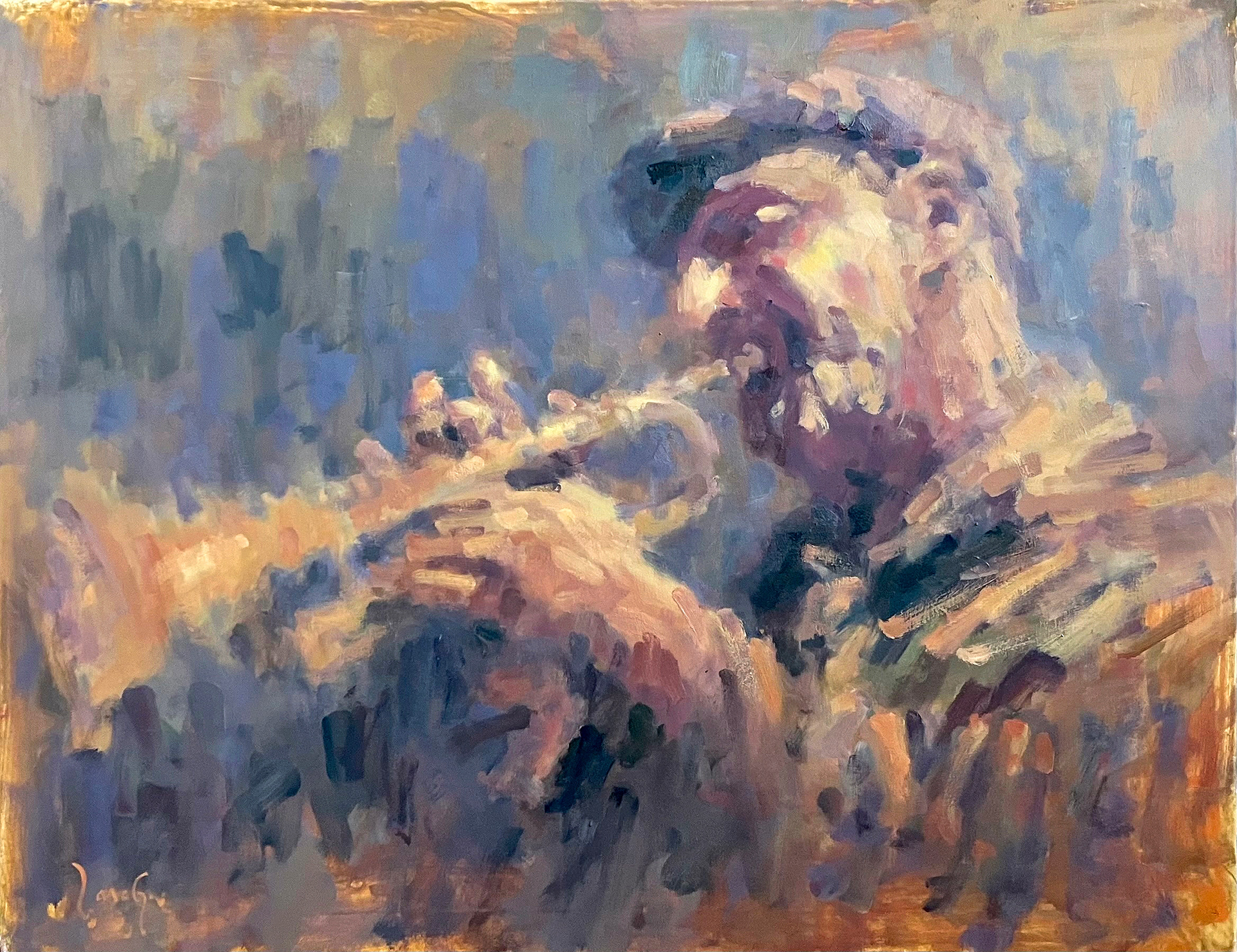 Trompetist, 70x90 cm