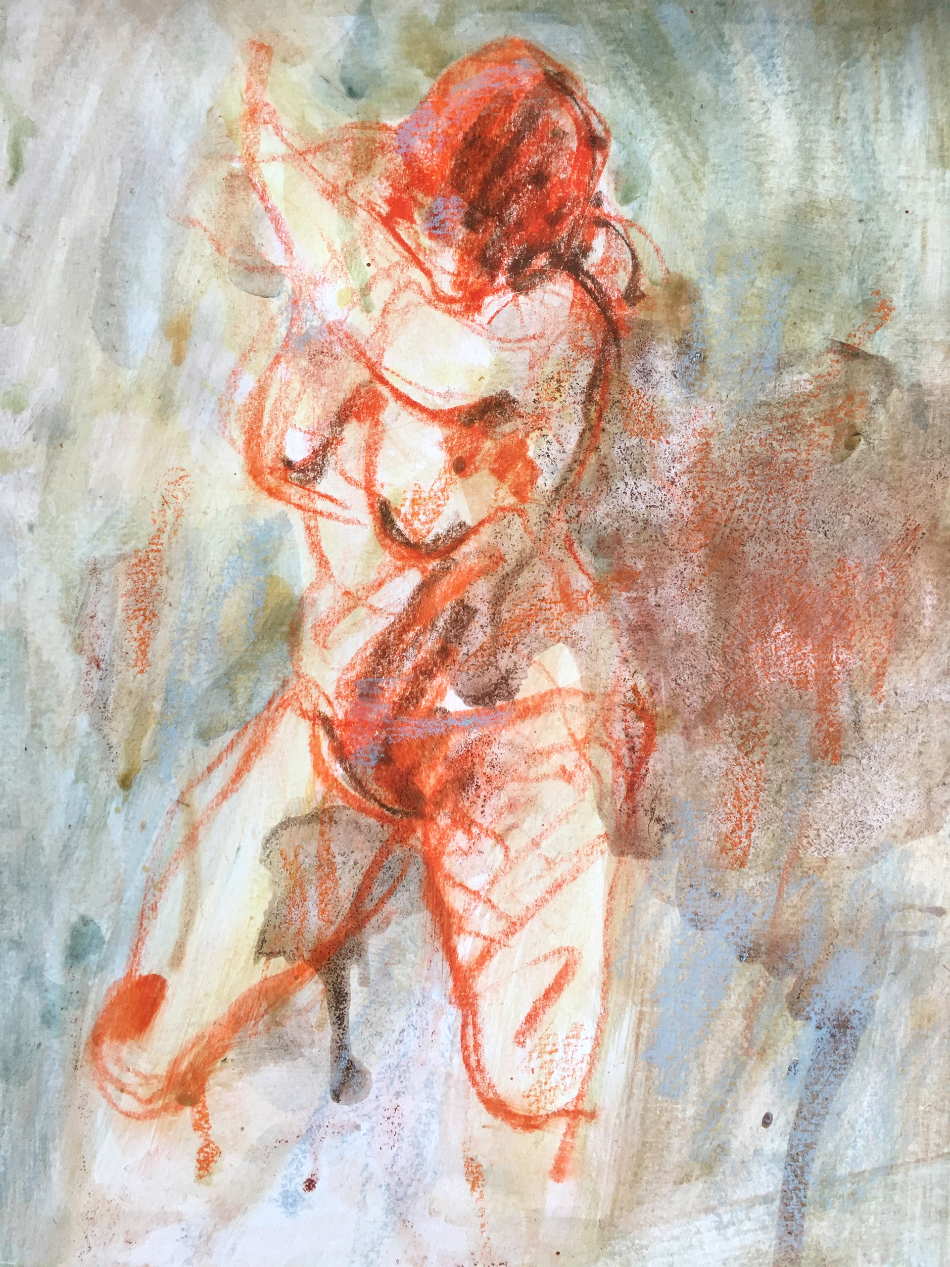 Mixed media på papir, 29x21 cm