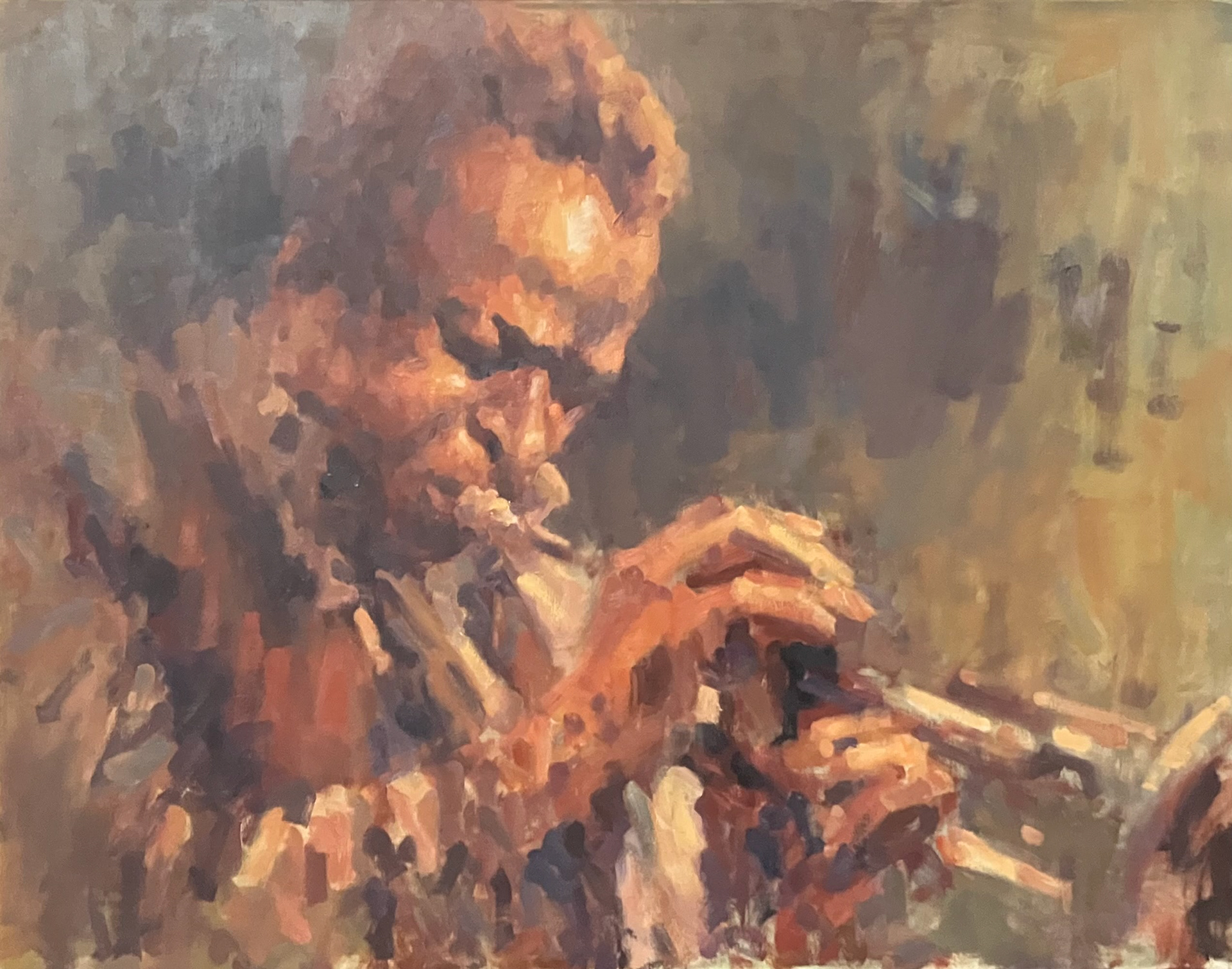 Trompetist, 80x100 cm