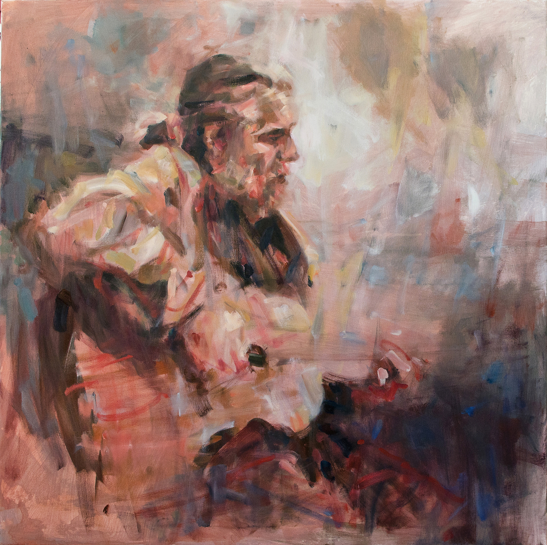 Guitarist, 100x100 cm