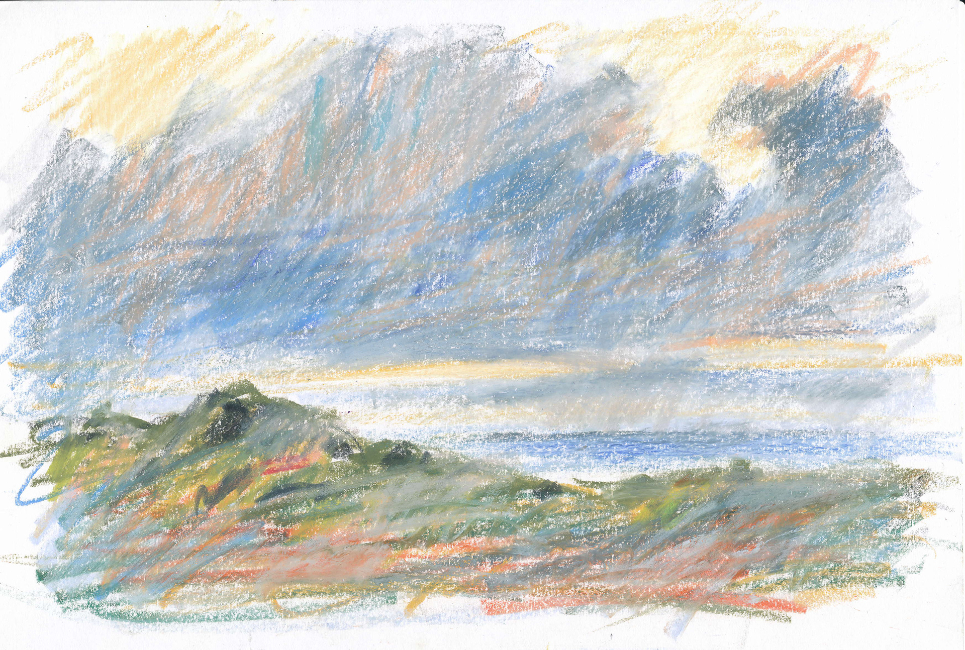 Oliekridt på papir, 22x 30 cm