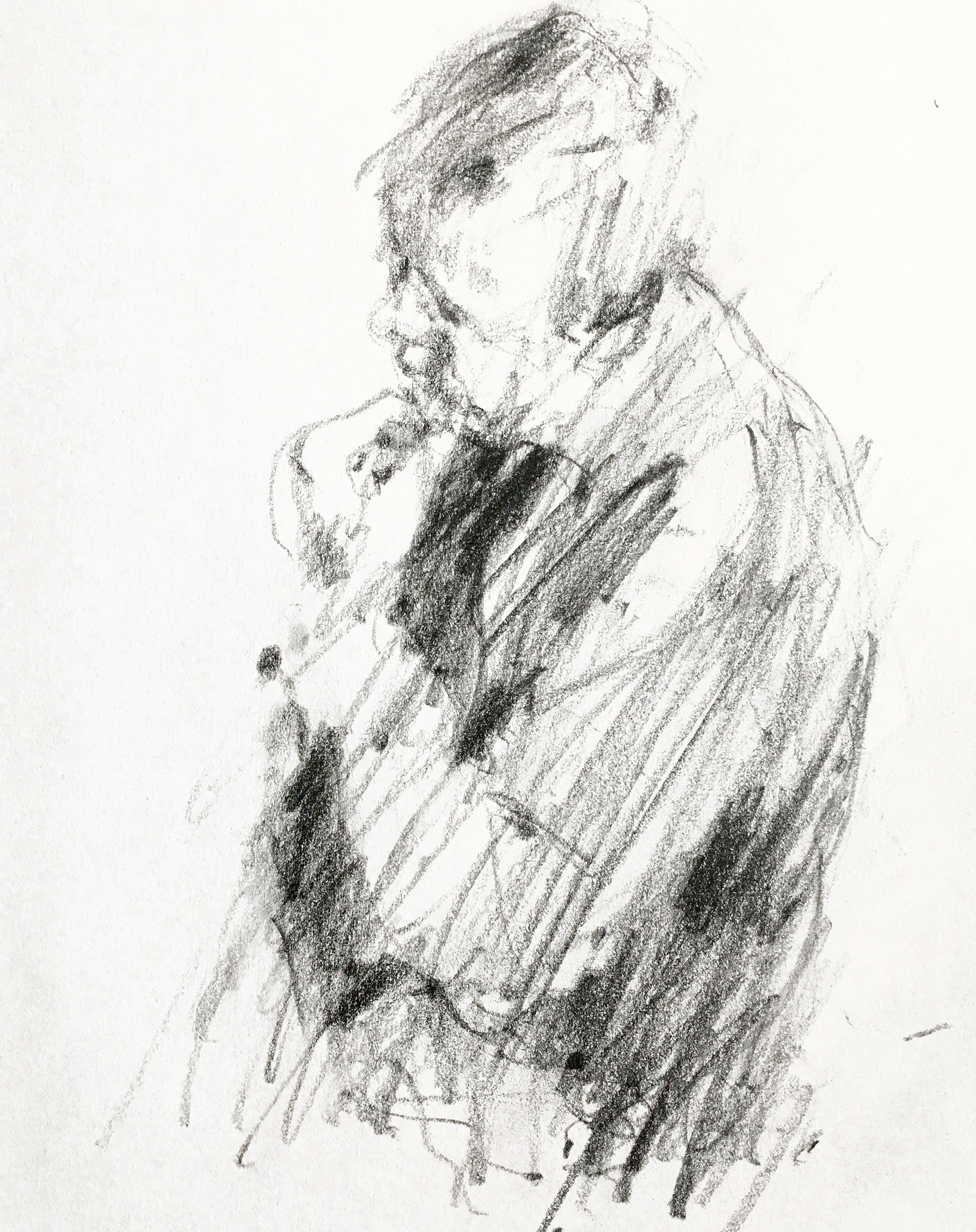 Blyant på papir, 29,7x21 cm