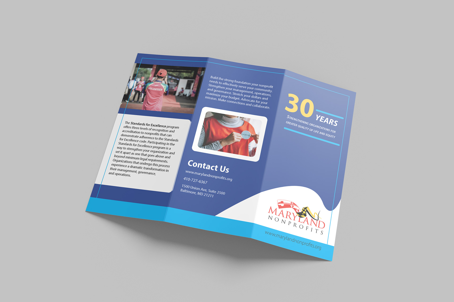 Jess Cicoria Design - Trifold Brochure for Maryland Nonprofits