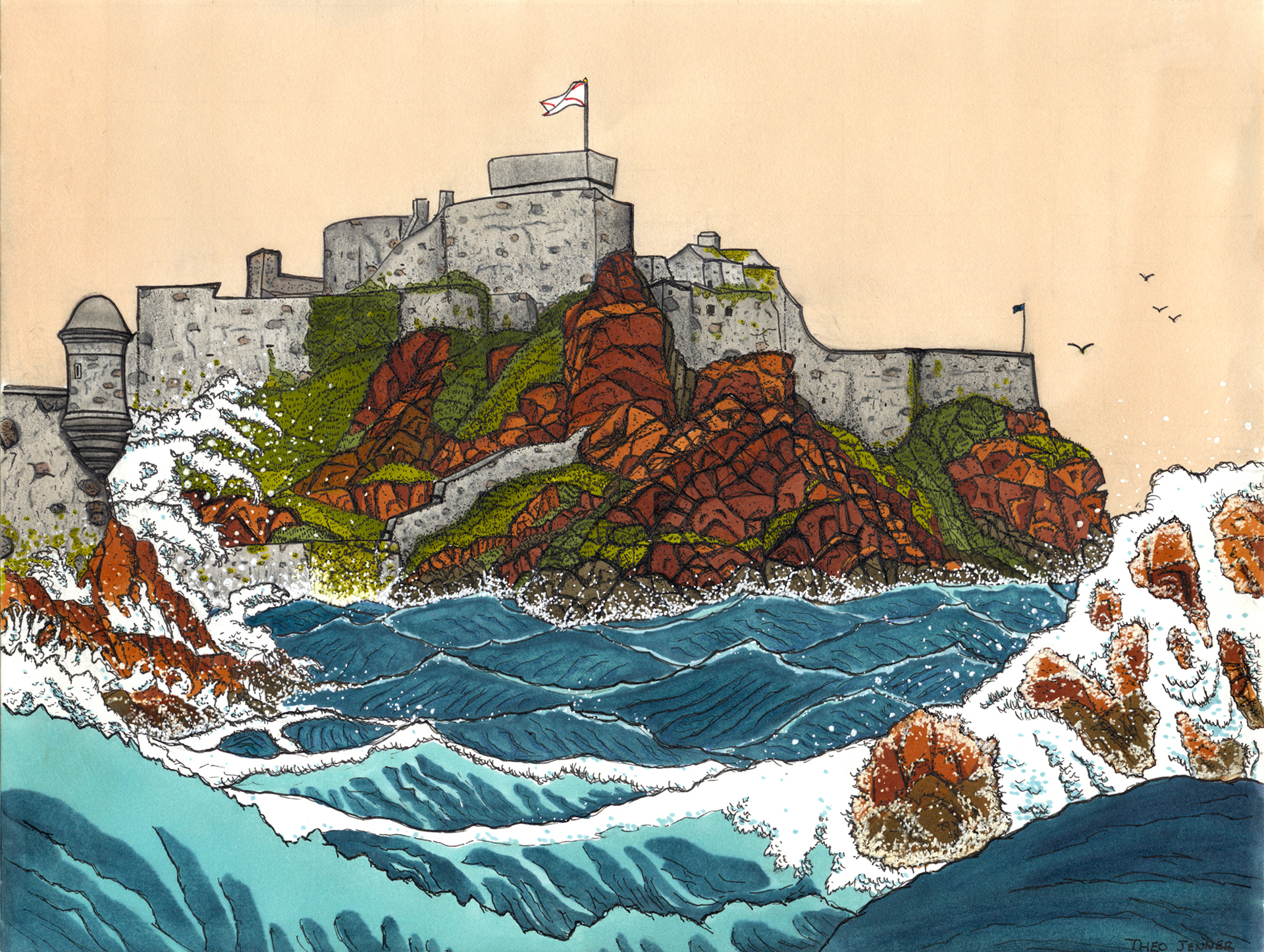 Storm at Elizabeth Castle