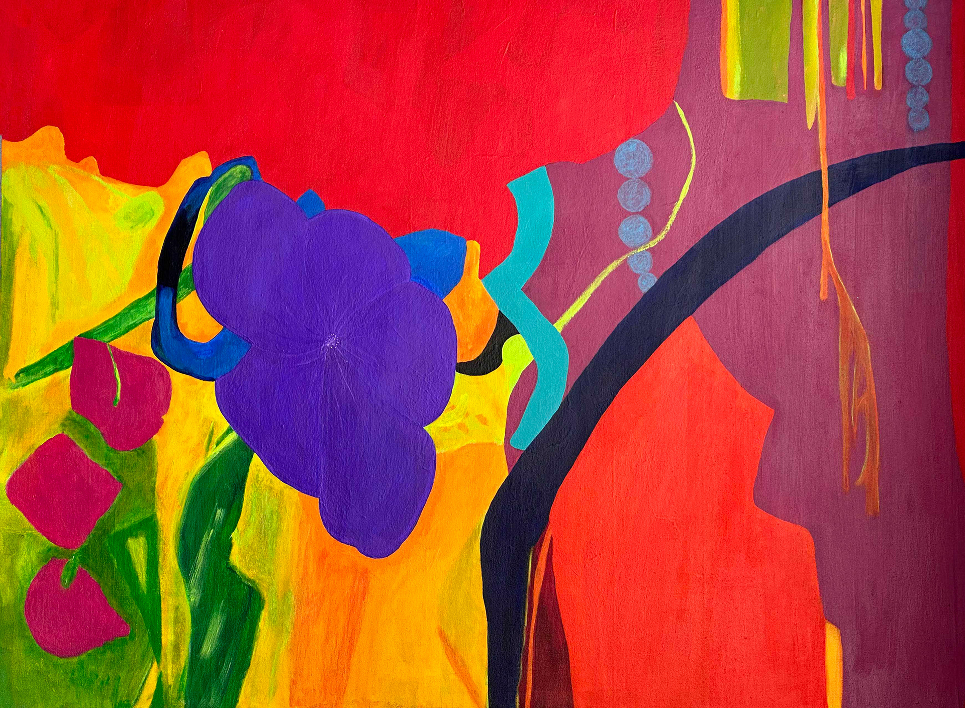 A flower is not a flower 64' x 46' Acrylic Canvas.