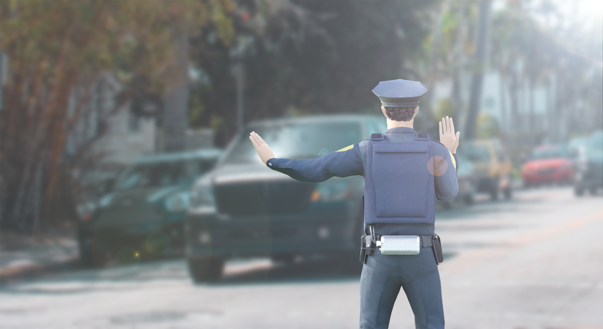 Intrepid Police device concept art. Posed/rendered/composited by me