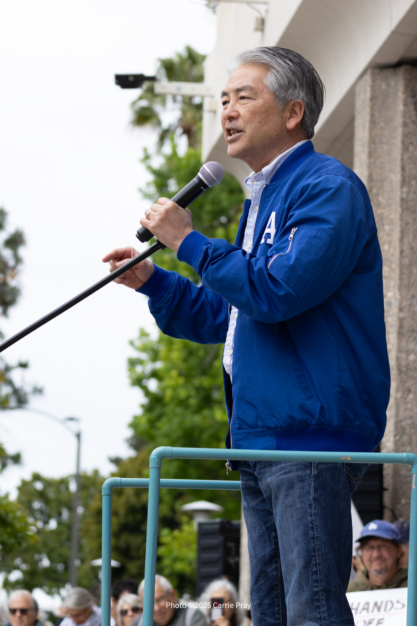 Al Muratsuchi speaks at rally in Torrance May 3 2025