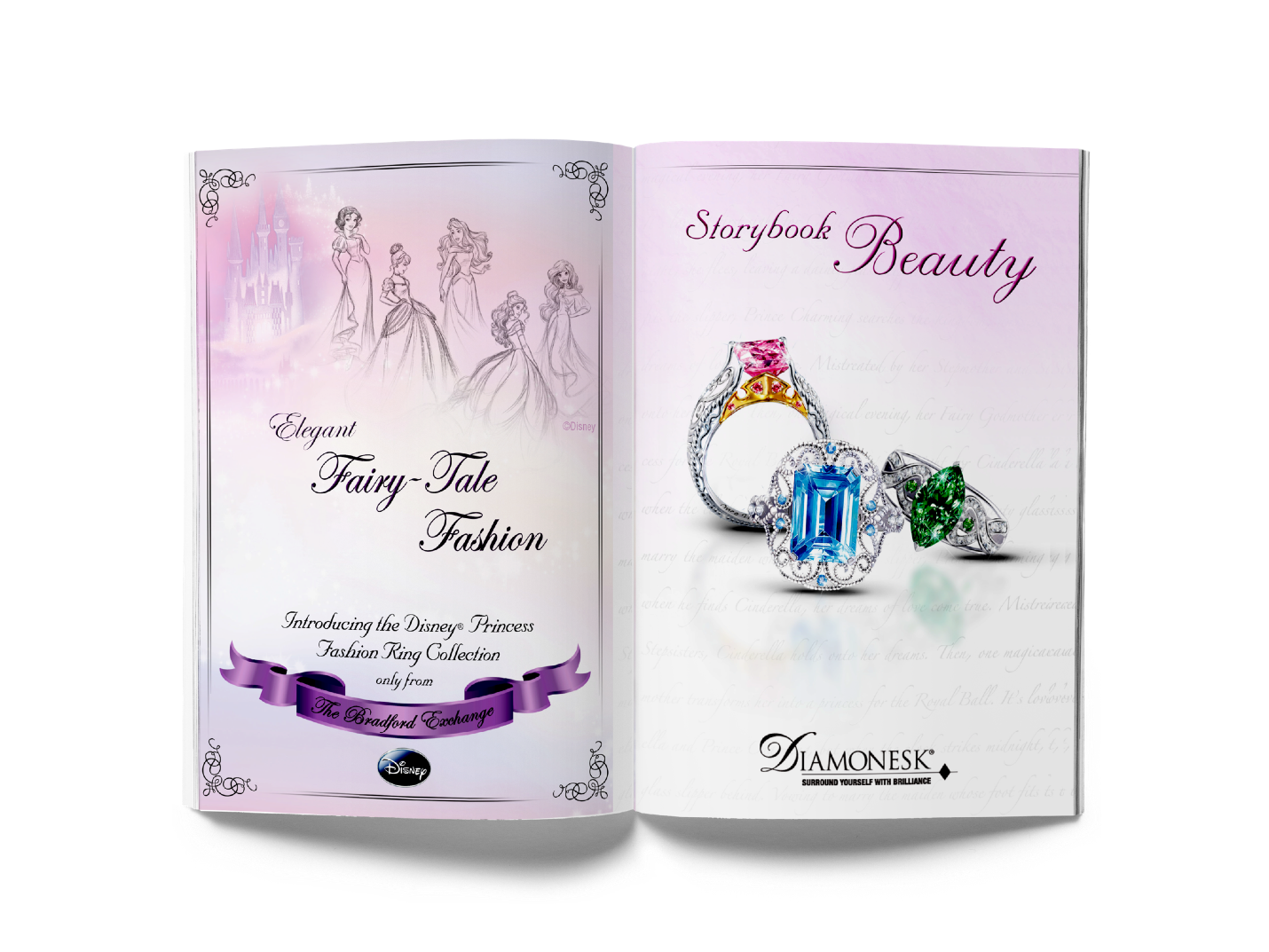 Final advertisement for the Disney Princess® fairy tale fashion ring collection