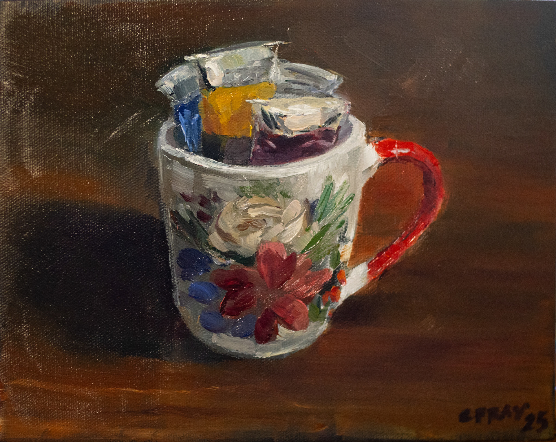 Mug Full of Paint - Oil on Canvas Panel, 10x8” ©Charissa Pray 2025 