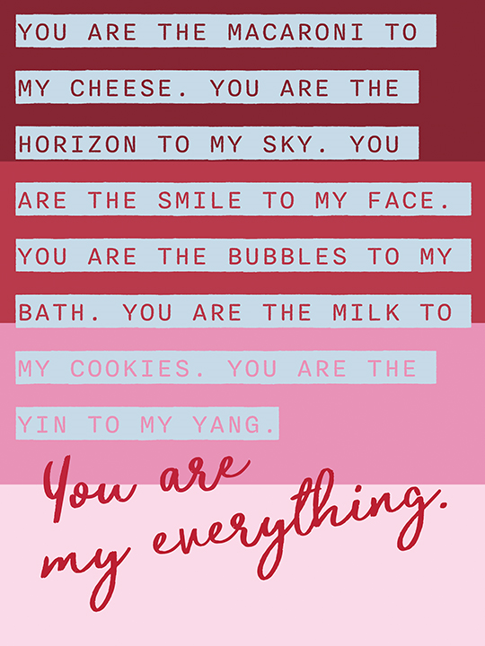 Valentines typography for CAG