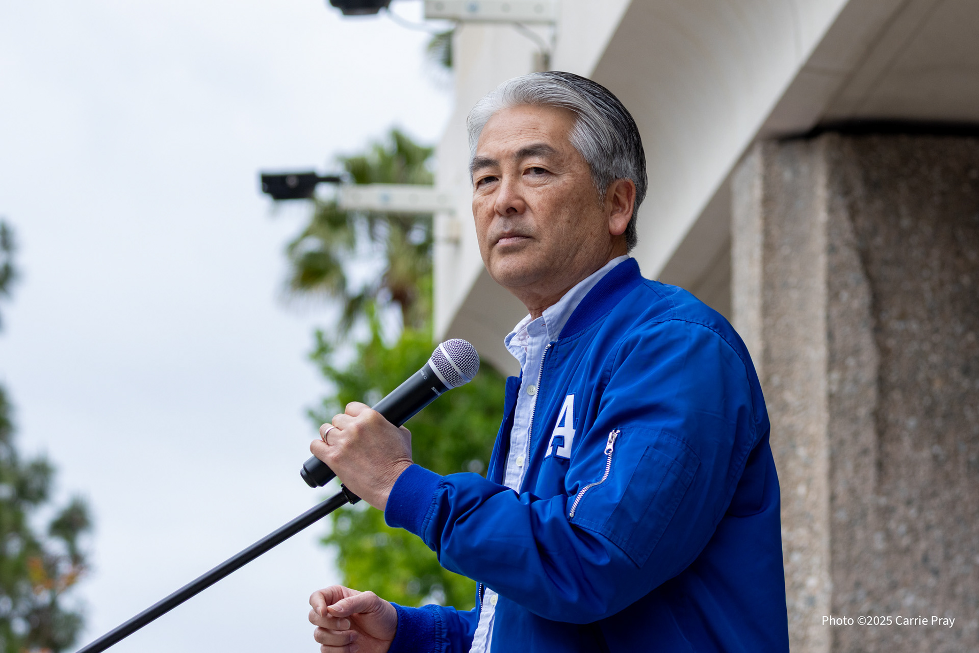 Al Muratsuchi speaks at rally in Torrance May 3 2025