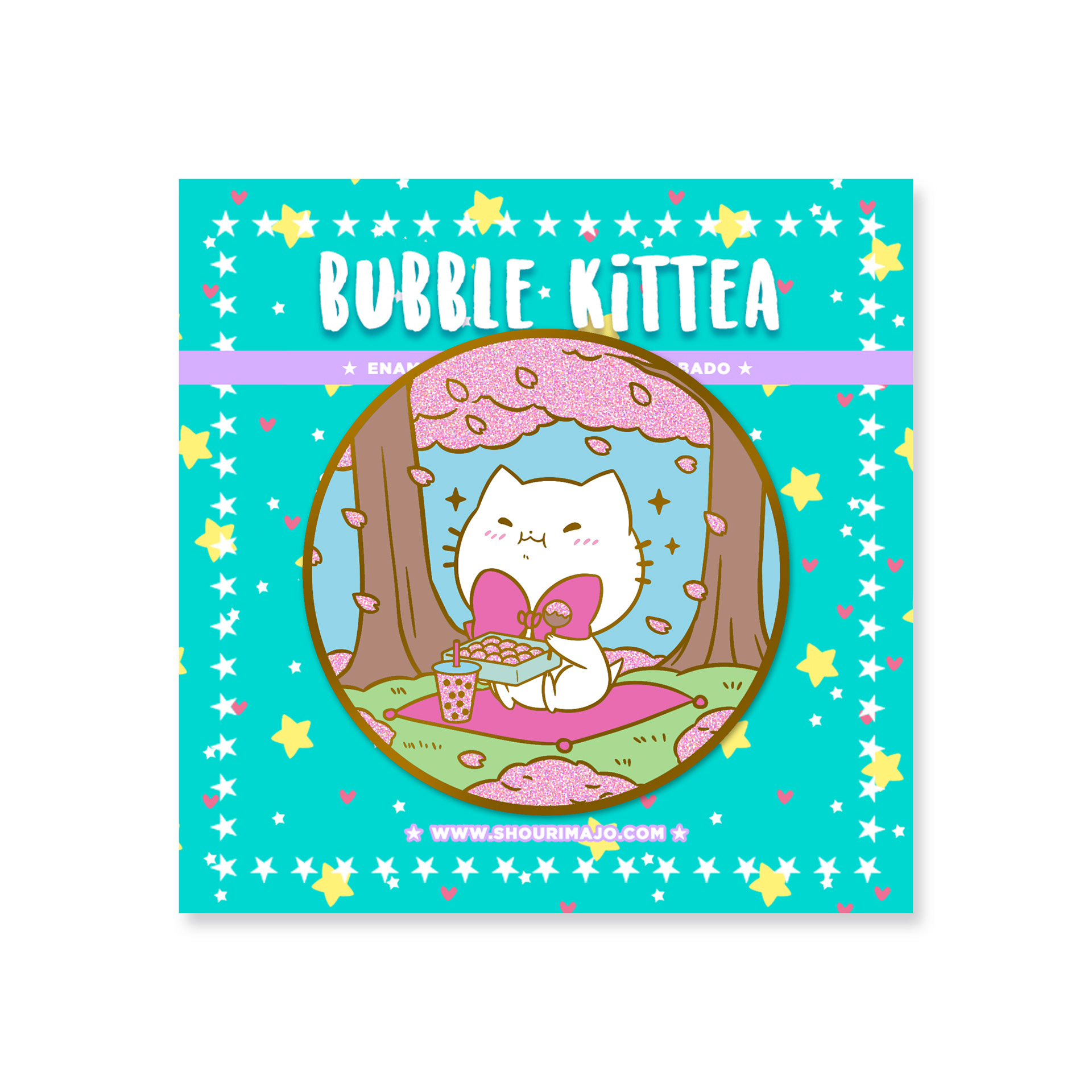 Bubble Kittea Hanami Enamel Pin ($13 MSRP)